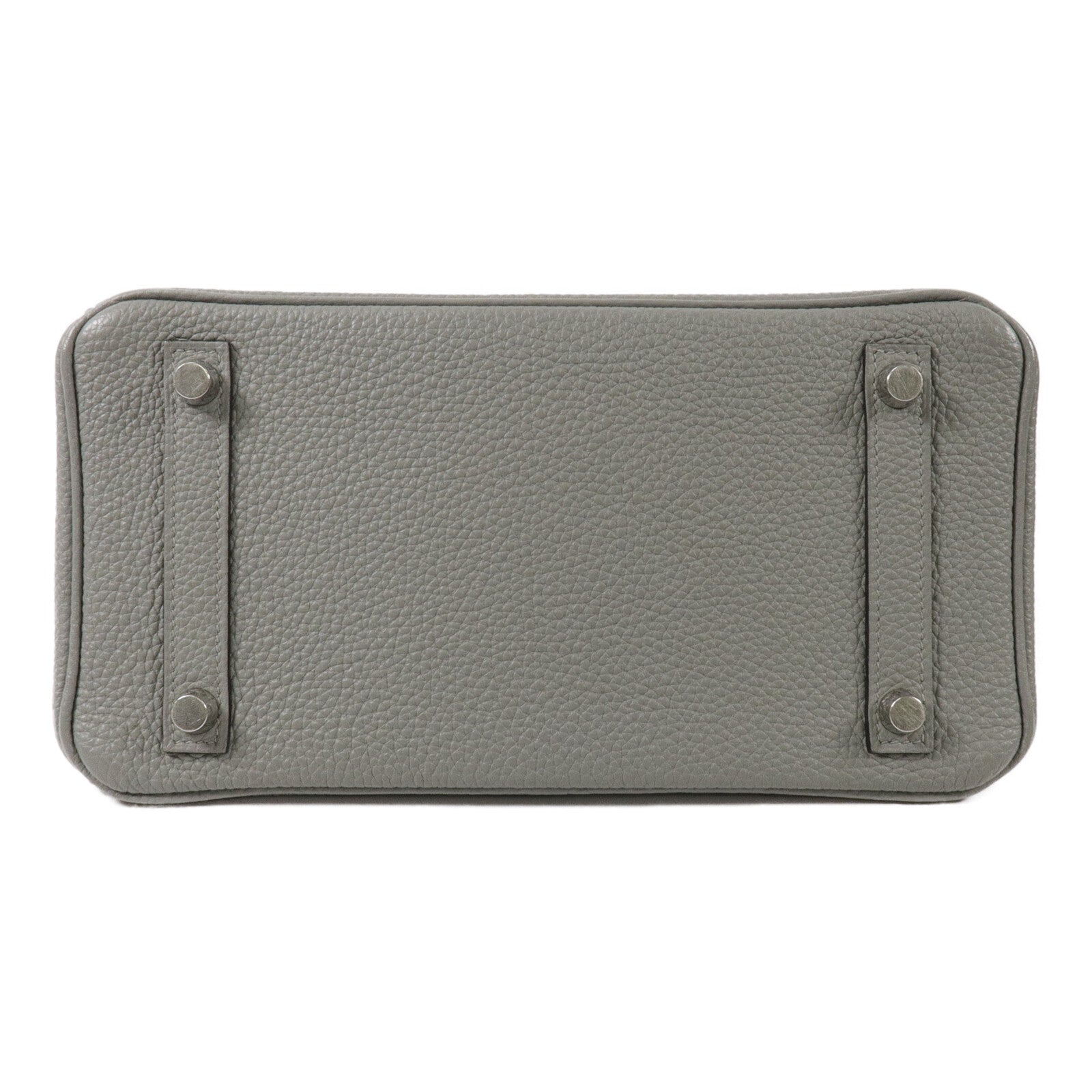 HERMES Clemence皮革Birkin 25手挽袋Gris Mouette