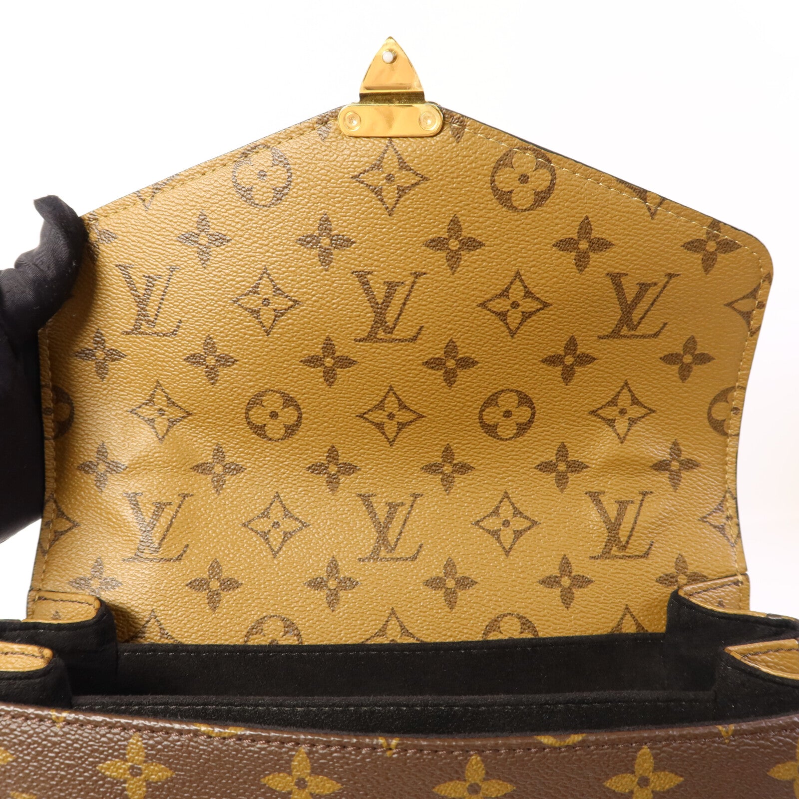 LOUIS VUITTON Monogram Reverse Pochette Metis金扣手挽肩背兩用袋