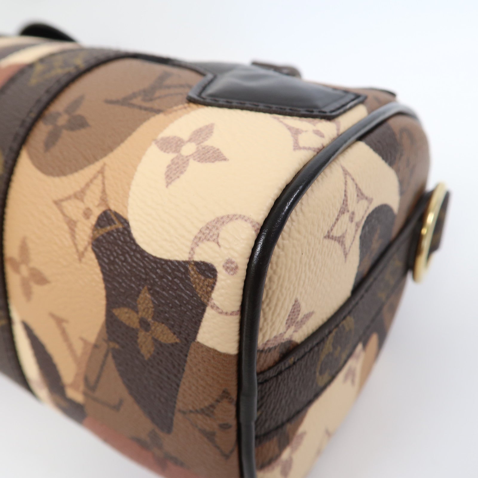LOUIS VUITTON Monogram Keepall Bandouliere 25金扣手挽肩背兩用袋啡色