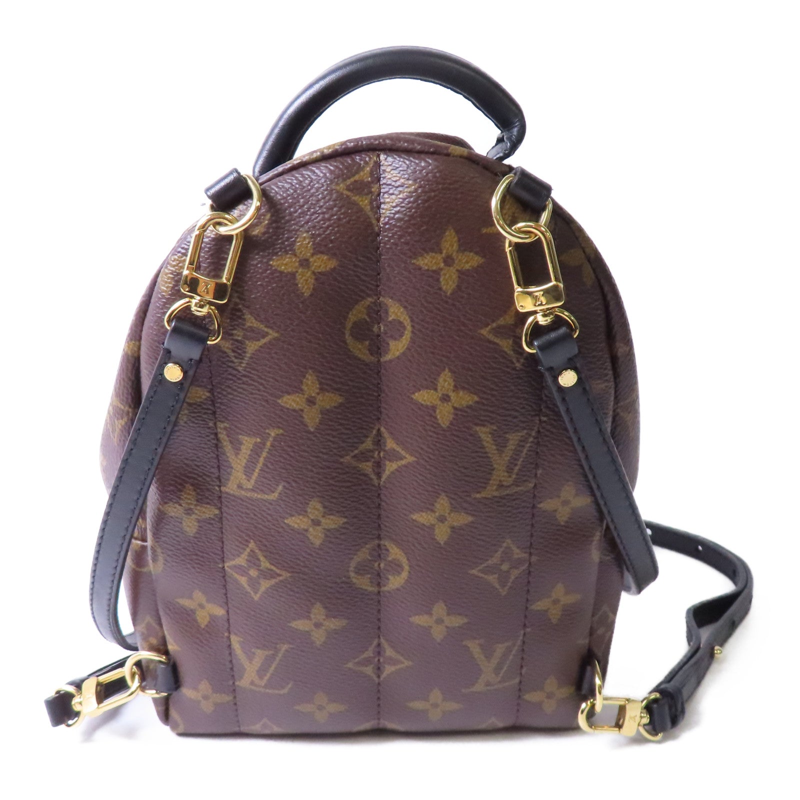 LOUIS VUITTON 【激減優惠】Monogram Palm Springs Mini金扣背包啡色