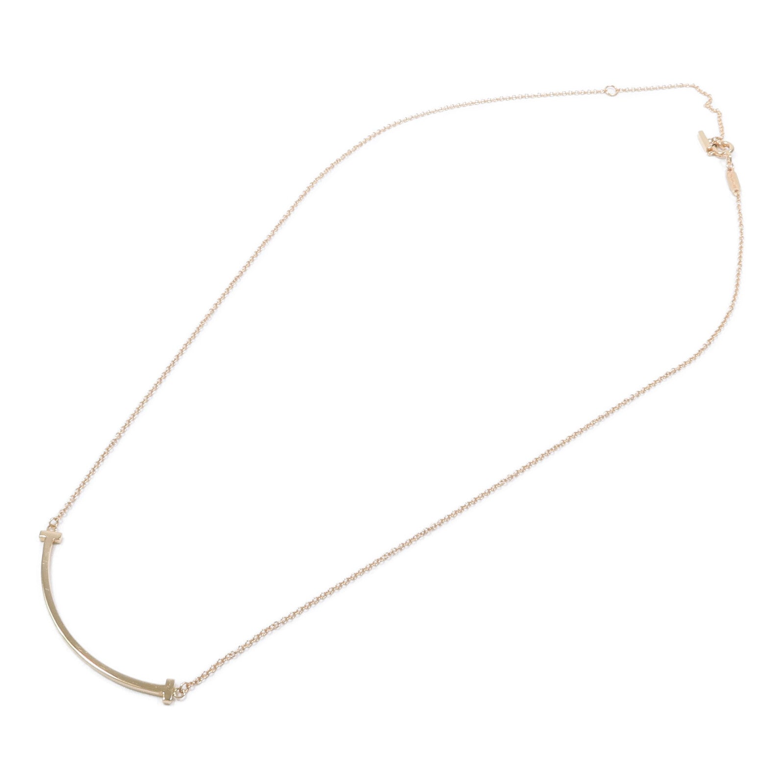 TIFFANY＆CO 18K玫瑰金Smile Necklace項鍊