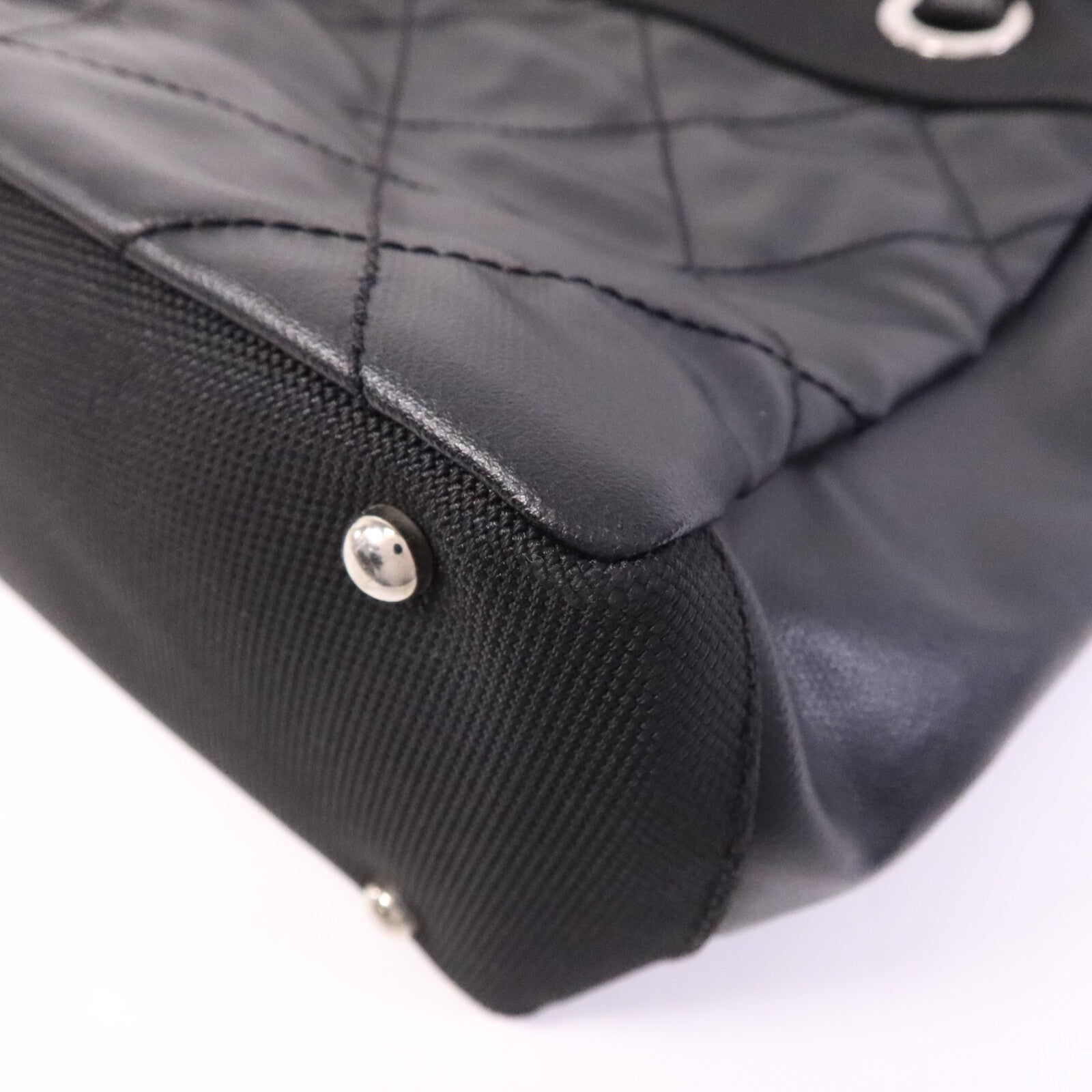 CHANEL 牛皮皮革Tote Bag銀扣手挽袋