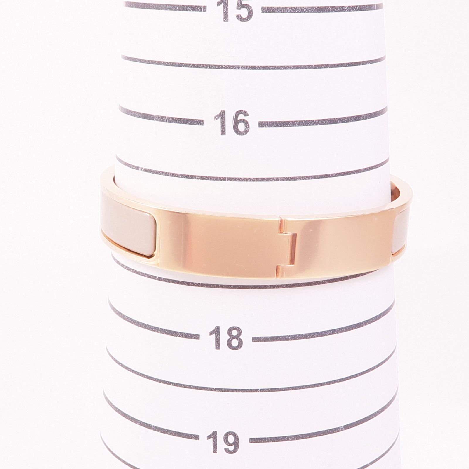 HERMES 金屬/琺瑯Clic H Bracelet金扣手鐲Marron Glace
