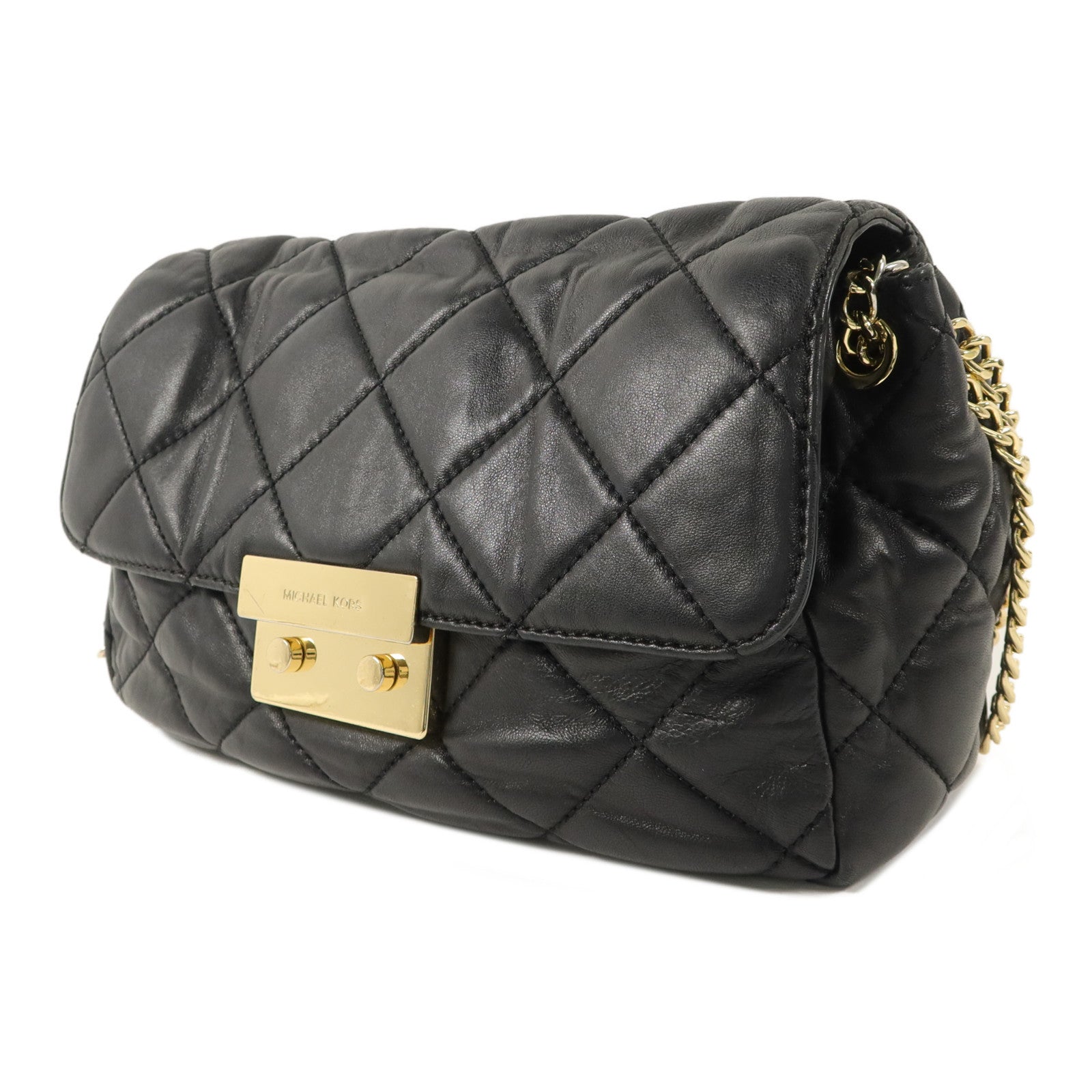 Michael Kors 牛皮皮革Chain Shoulder鏈帶肩背袋