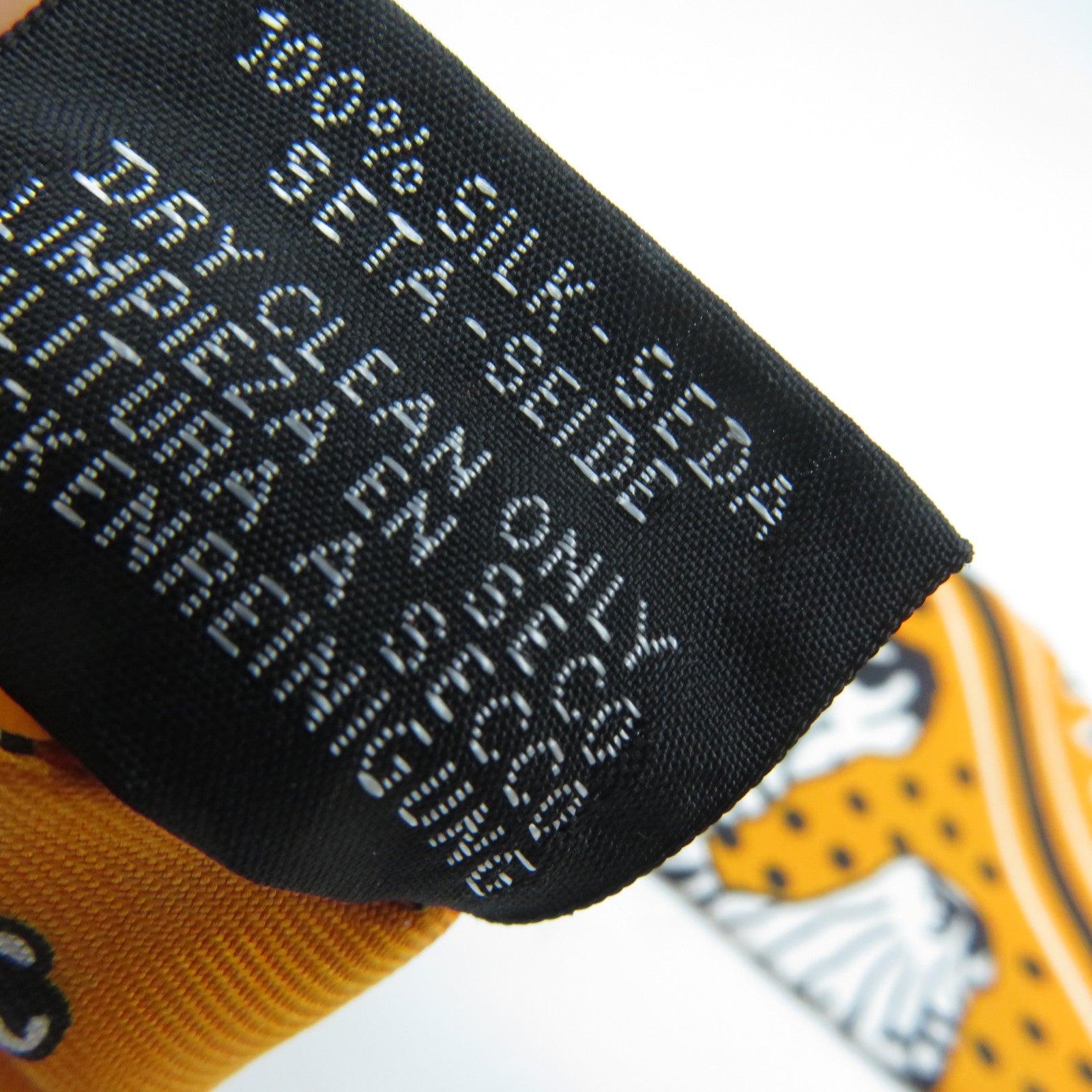 HERMES 【激減優惠】絲質Twilly絲巾橙色