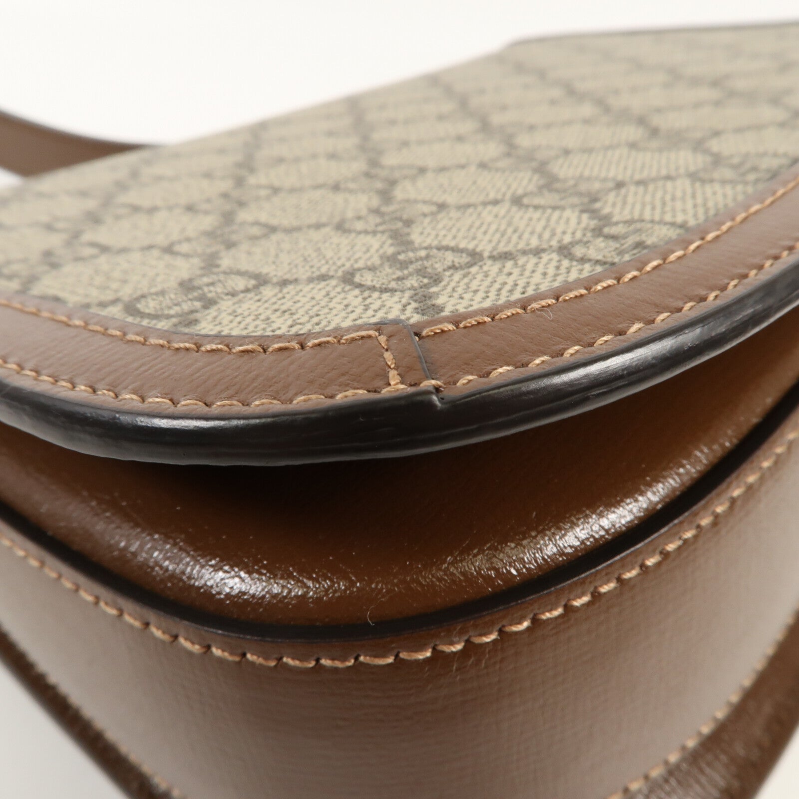 GUCCI 塗層皮革Morsebit 1955金扣肩背袋