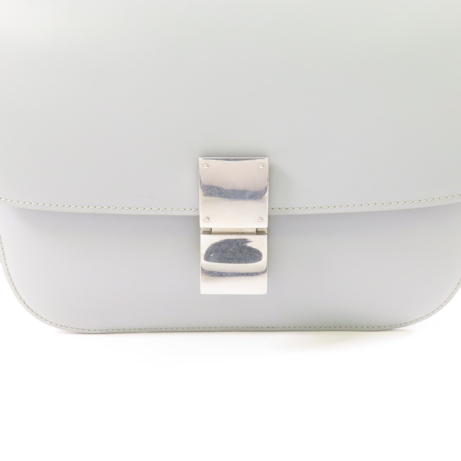 CELINE 【激減優惠】牛皮皮革Classic Box銀扣肩背袋
