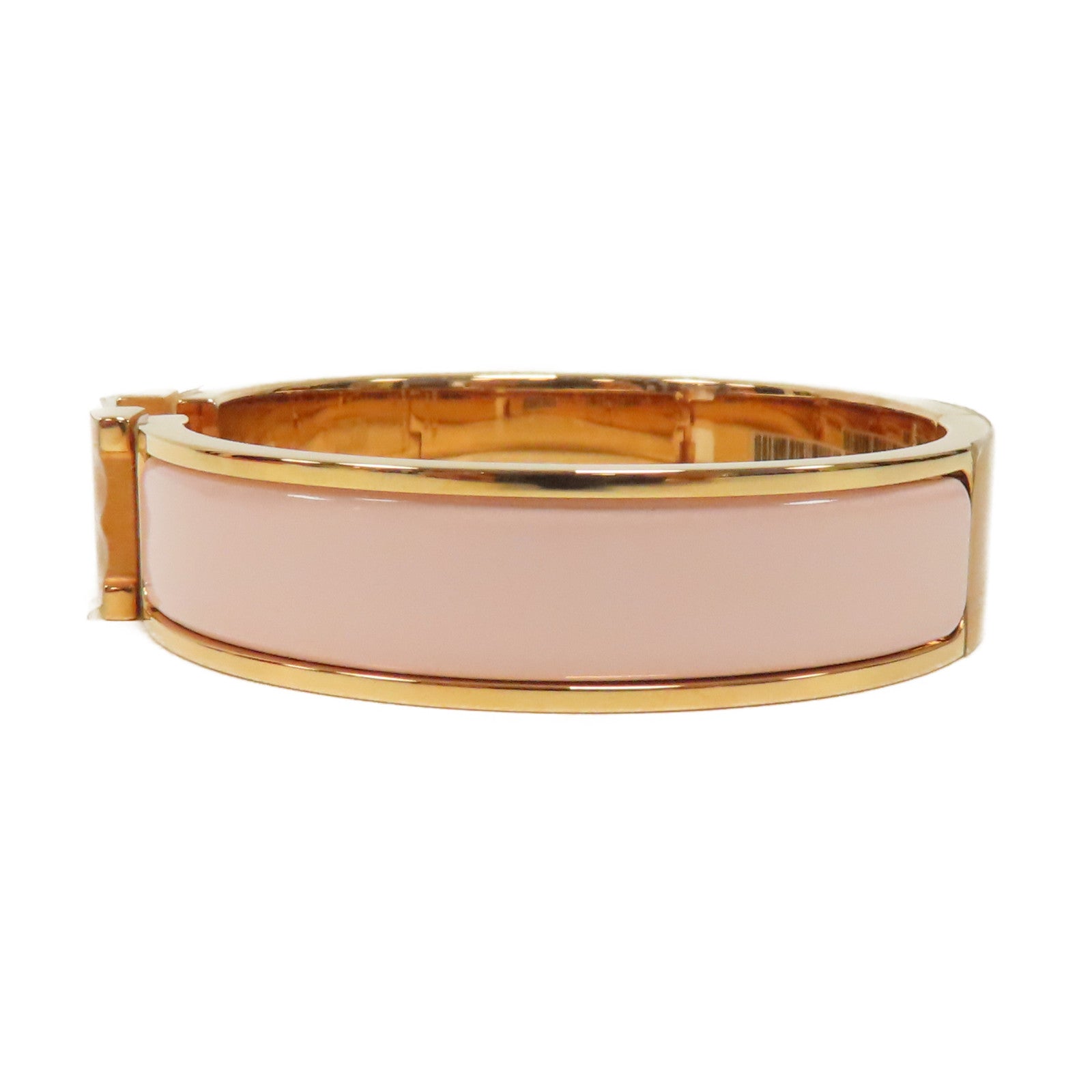 HERMES 金屬Clic H Bracelet手鐲粉紅色