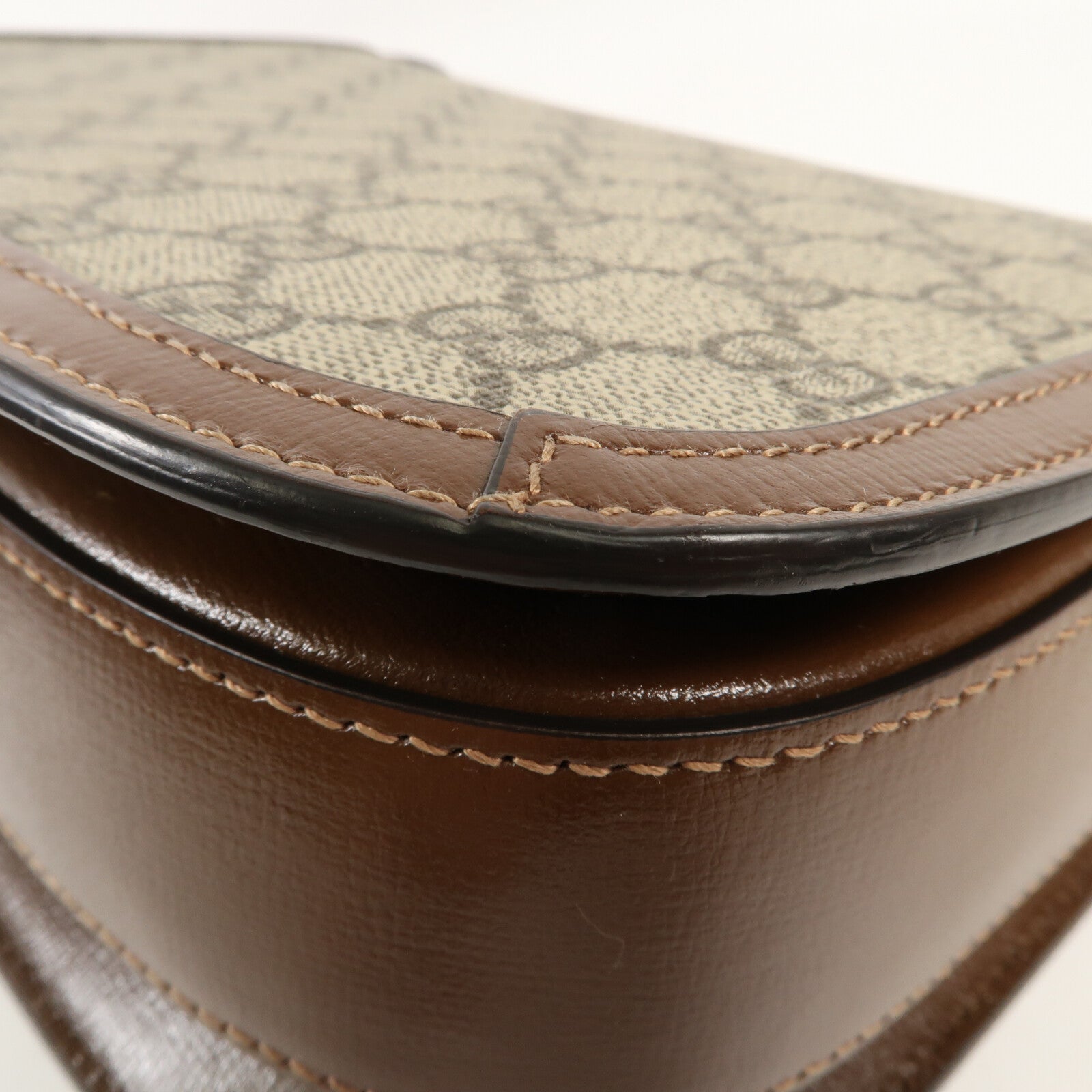 GUCCI 塗層皮革Morsebit 1955金扣肩背袋