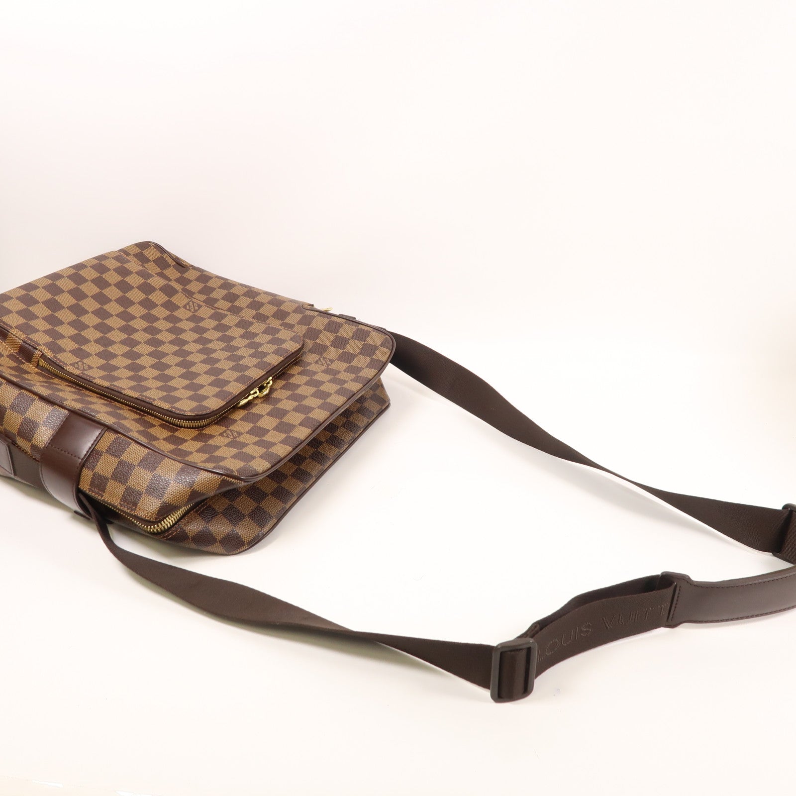 LOUIS VUITTON Damier Oraf GM金扣肩背袋