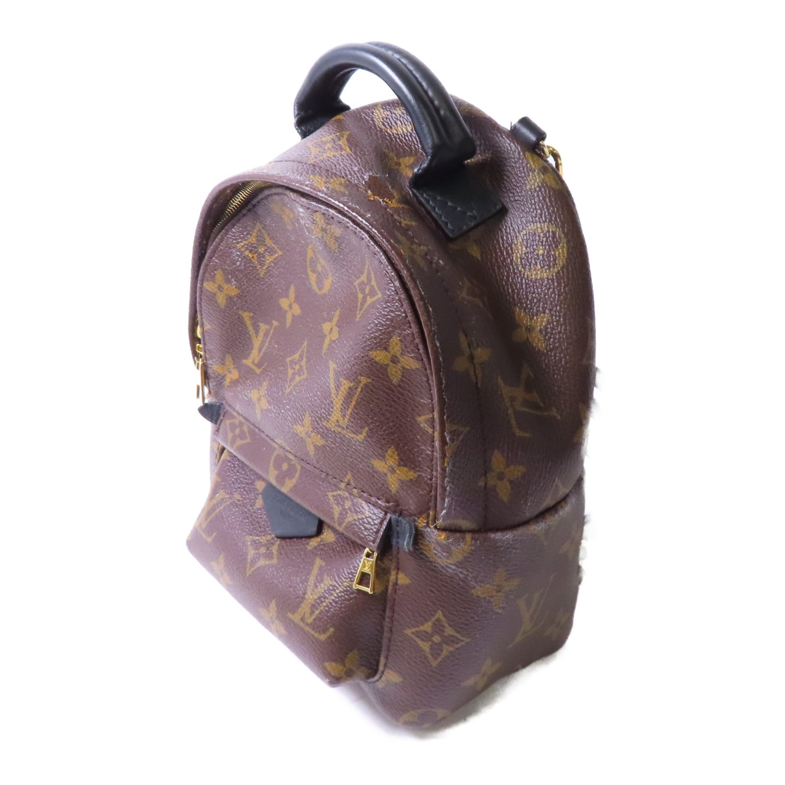 LOUIS VUITTON 【激減優惠】Monogram Palm Springs Mini金扣背包啡色