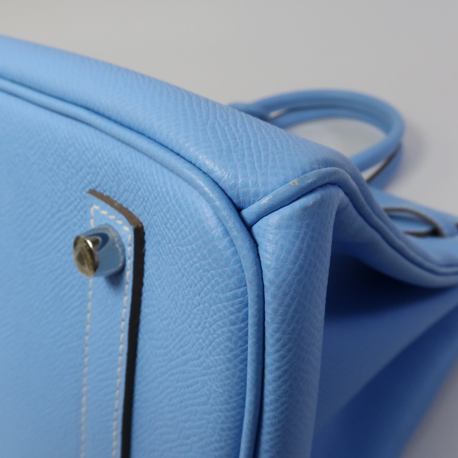 HERMES Epsom皮革Birkin 35手挽袋Celeste/Mykonos