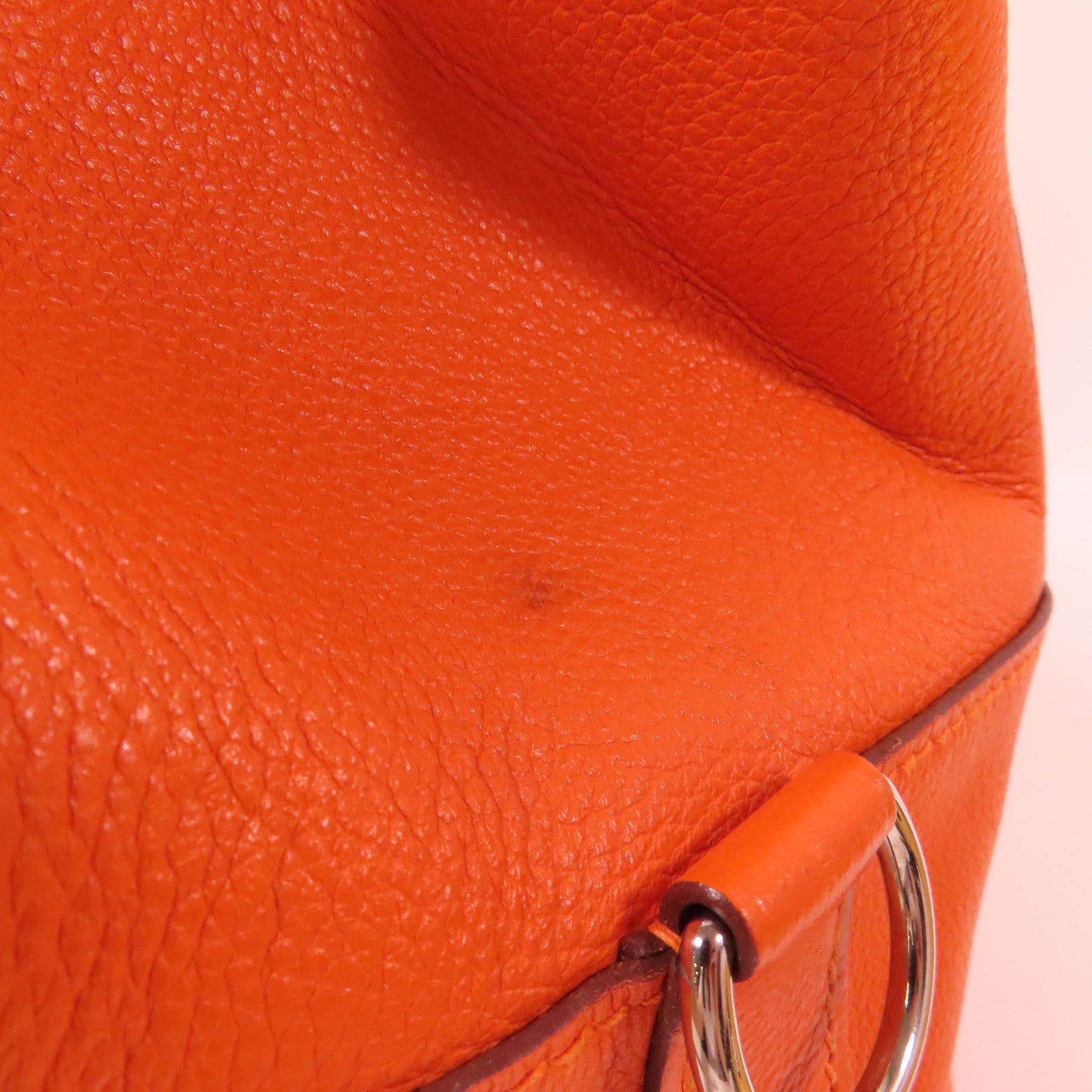 HERMES 【激減優惠】Clemence皮革Tool Box 20手挽肩背兩用袋Orange