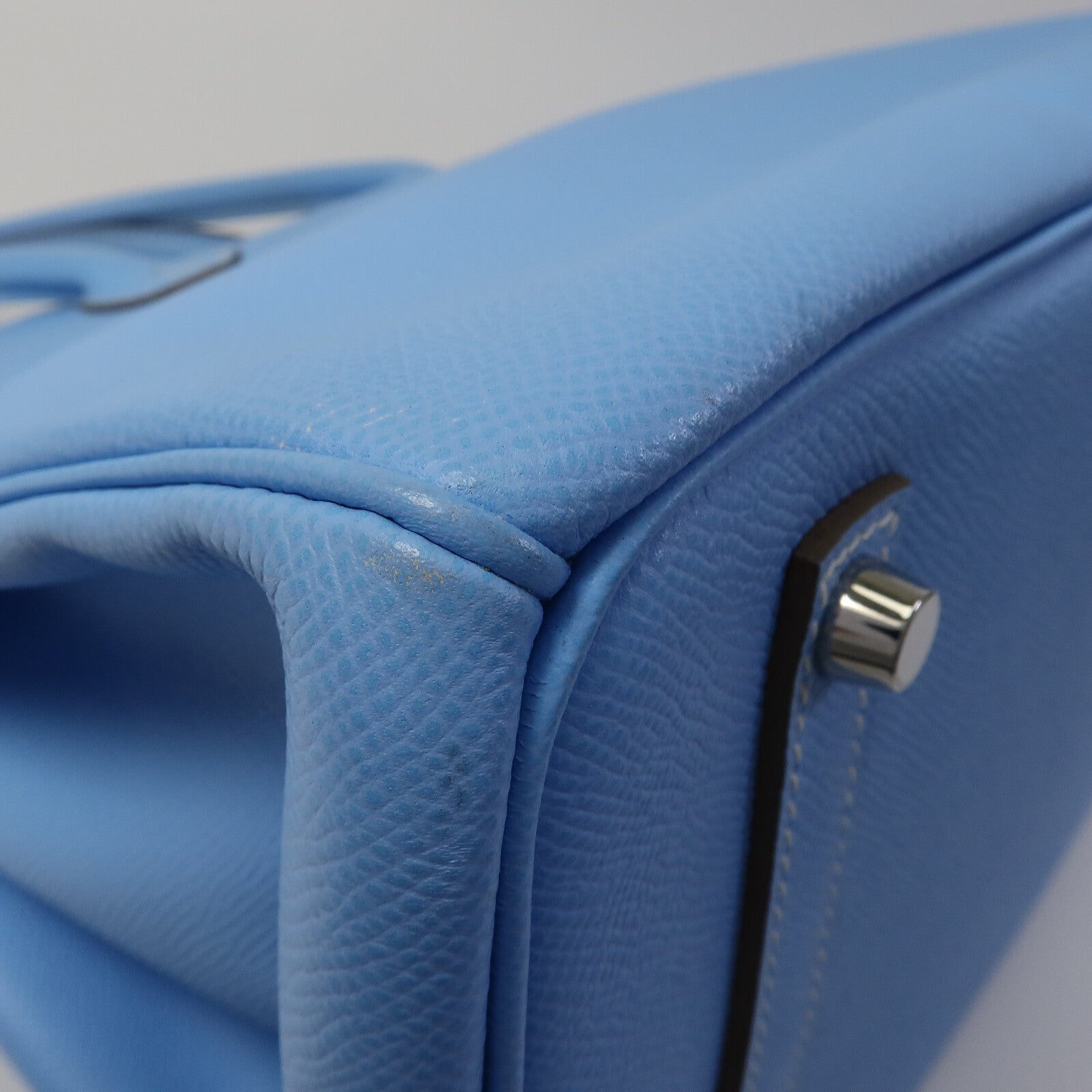 HERMES Epsom皮革Birkin 35手挽袋Celeste/Mykonos