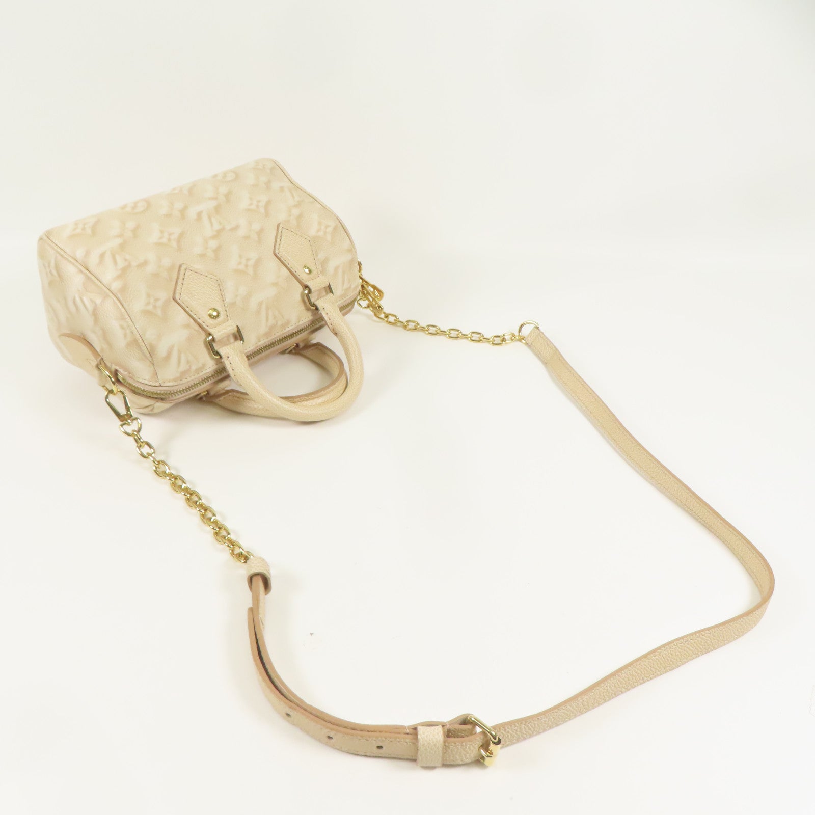 LOUIS VUITTON 【激減優惠】Monogram Empreinte Speedy Bandouliere金扣手挽肩背兩用袋