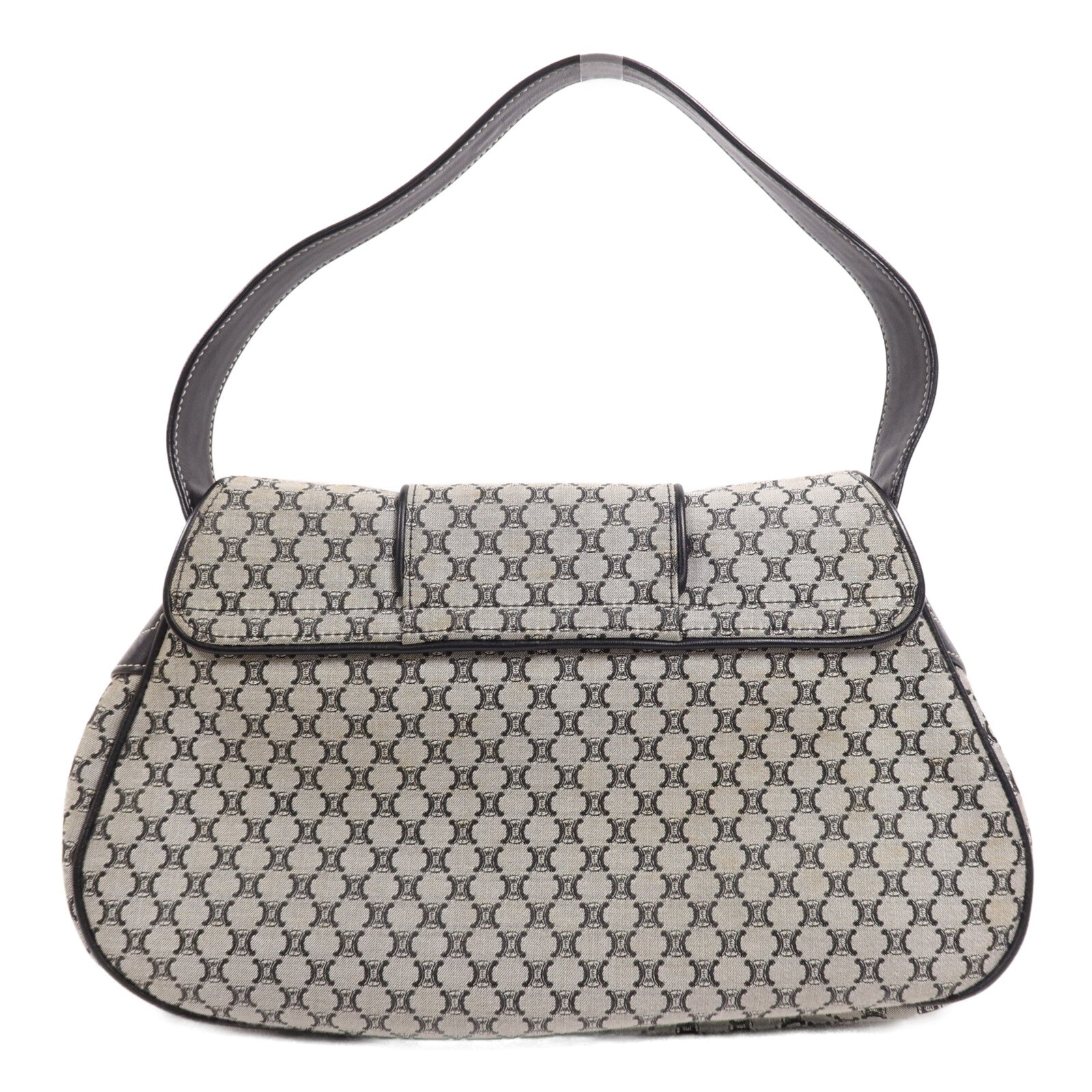 CELINE 帆布Shoulder Bag銀扣肩背袋