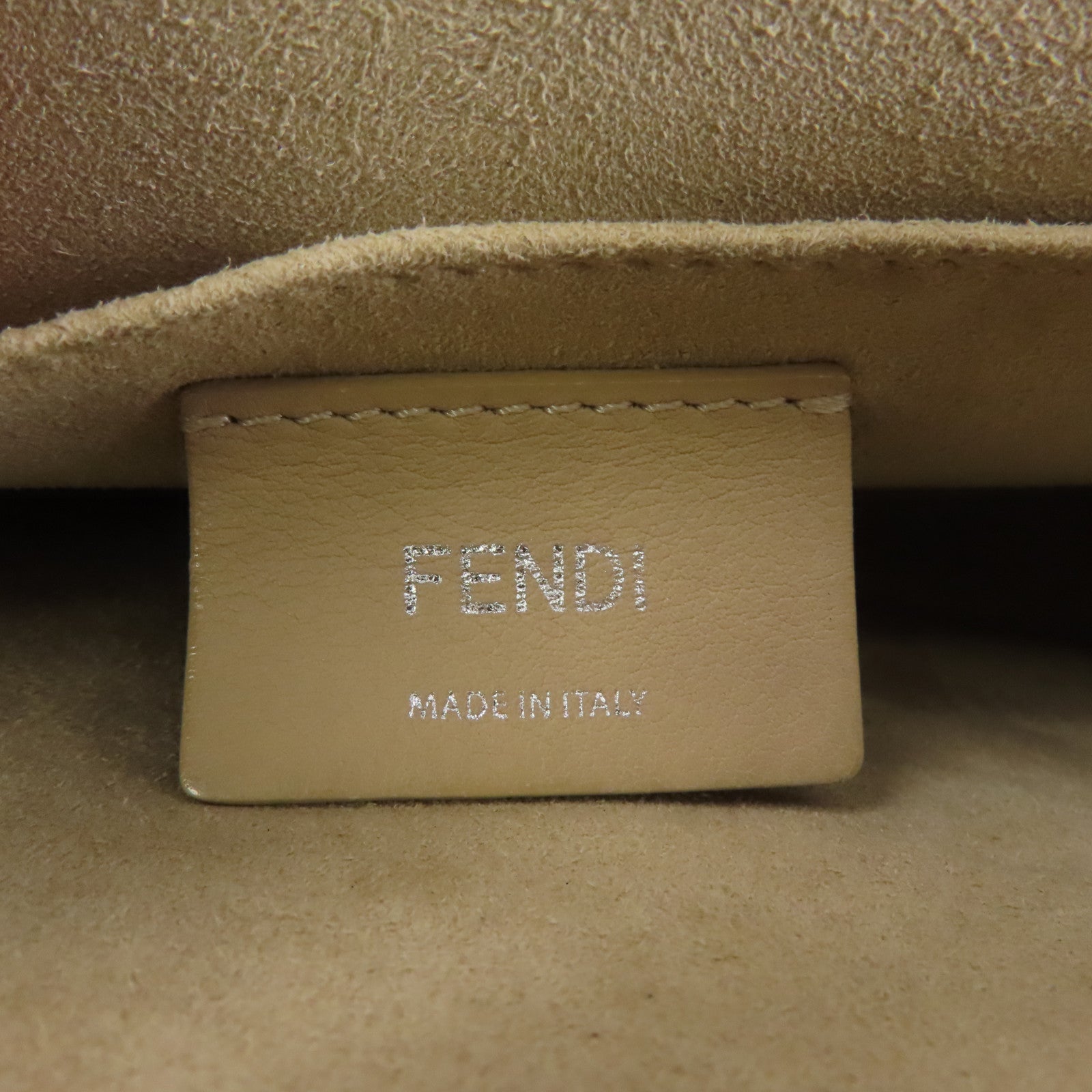 FENDI 【激減優惠】牛皮皮革2way Shoulder Bag銀扣手挽肩背兩用袋白色