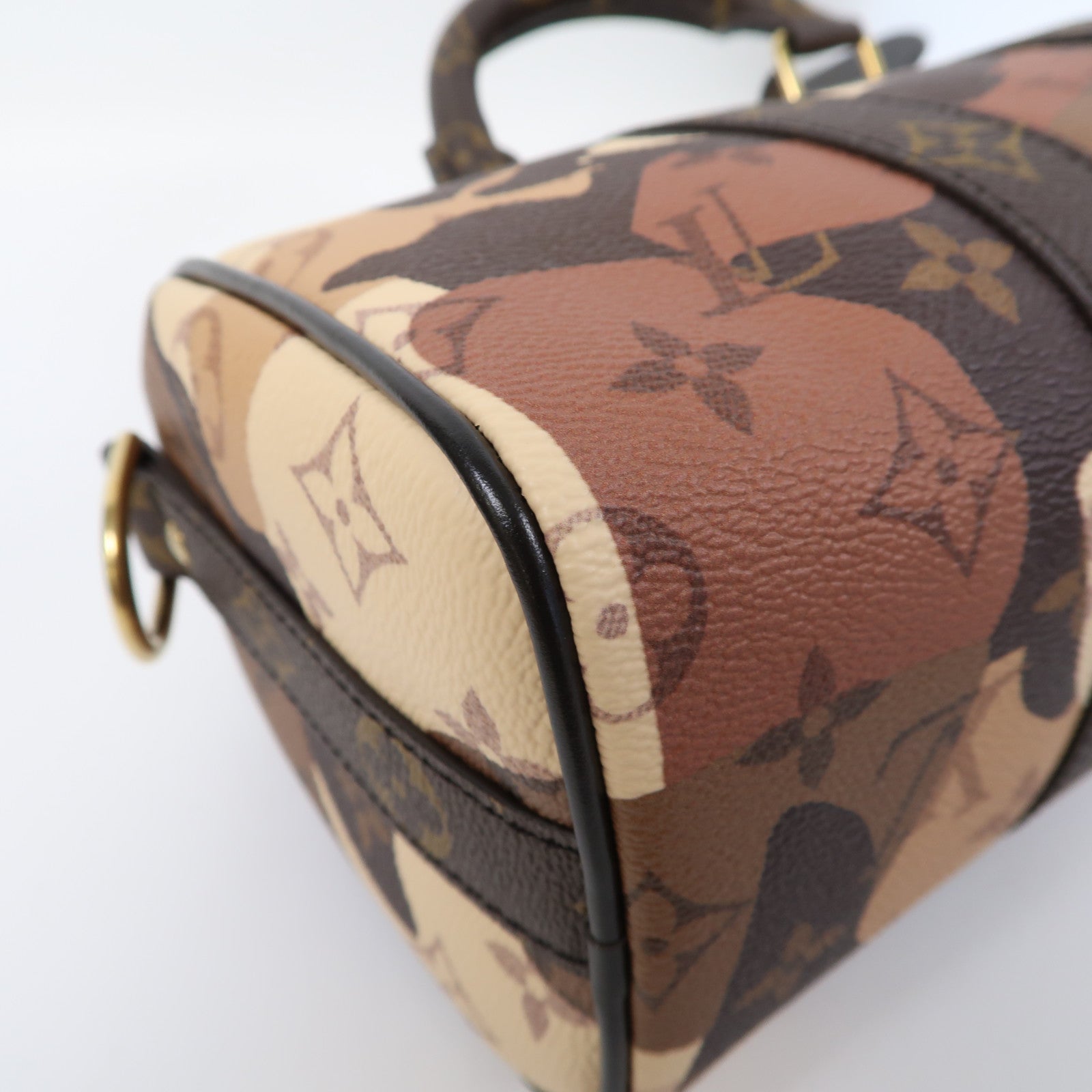 LOUIS VUITTON Monogram Keepall Bandouliere 25金扣手挽肩背兩用袋啡色