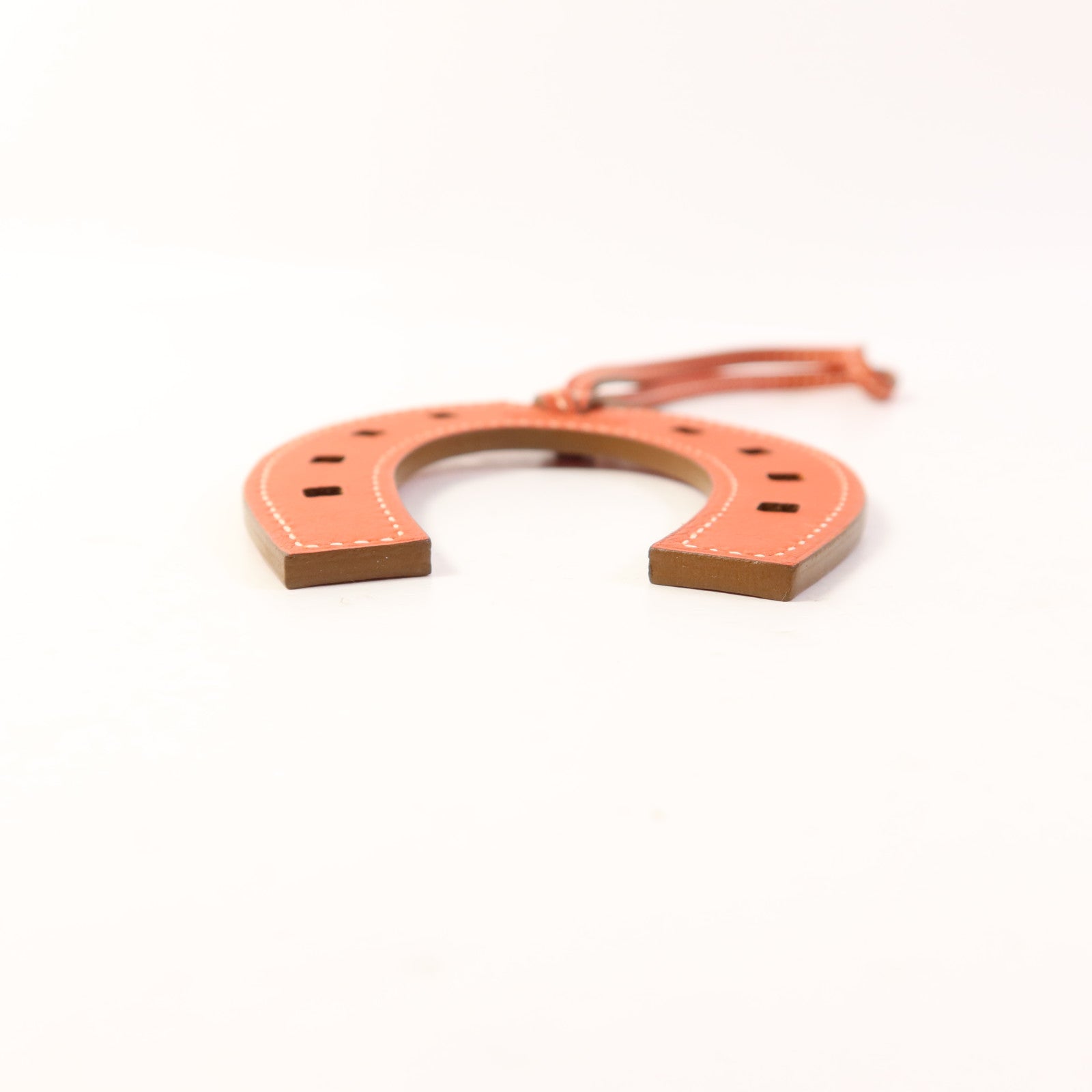 HERMES 【激減優惠】Swift皮革Padlock Horseshoe Charm掛飾Sanguine