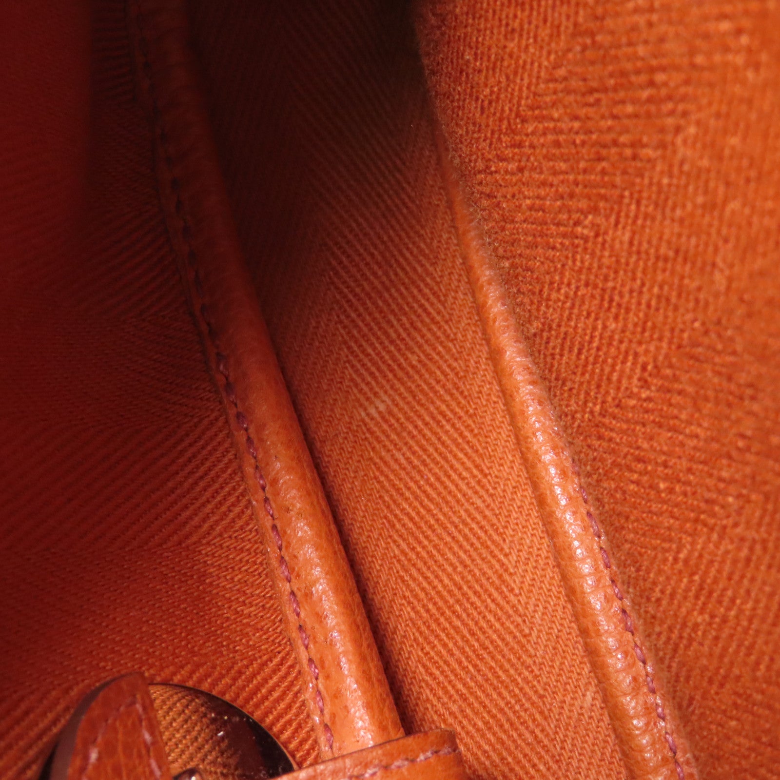 HERMES 帆布/牛皮皮革Sac Colorado銀扣肩背袋