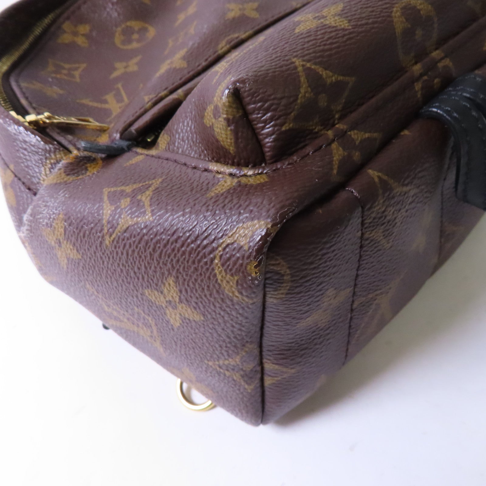 LOUIS VUITTON 【激減優惠】Monogram Palm Springs Mini金扣背包啡色