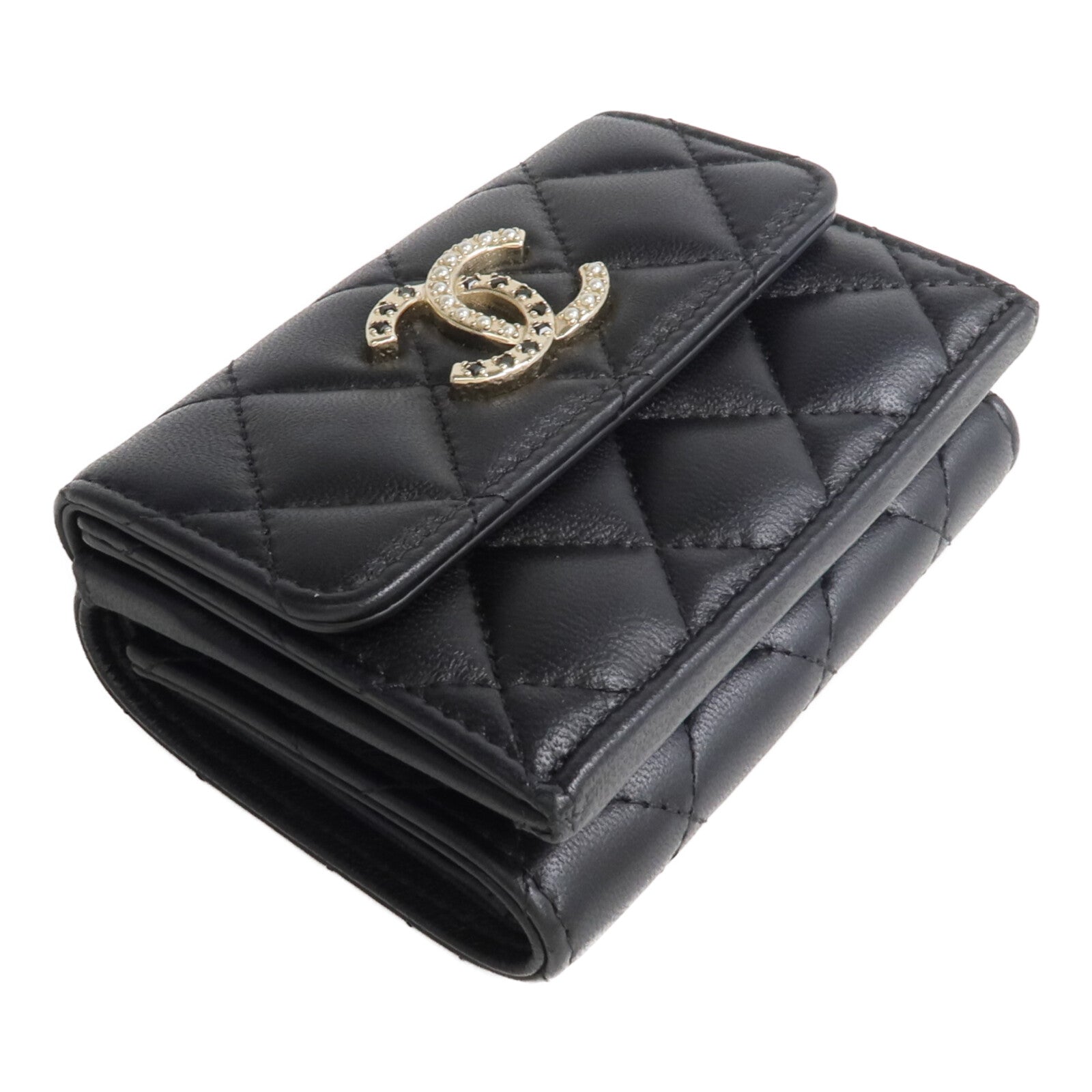 CHANEL 羊皮皮革CC Logo Flap Wallet錢包