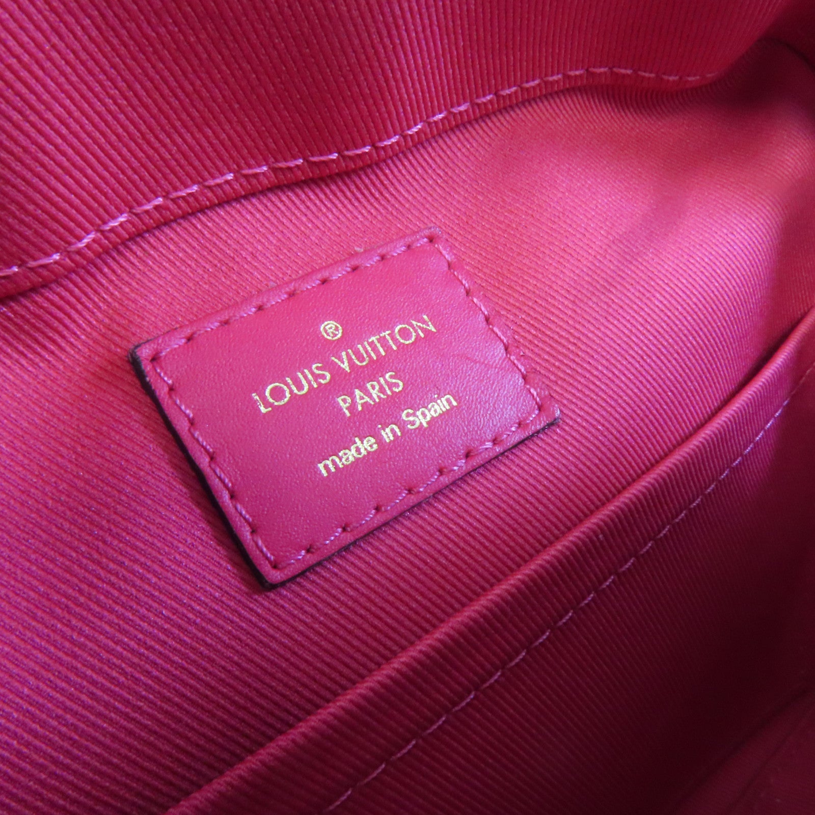 LOUIS VUITTON 【激減優惠】Monogram Saintonge Shoulder Bag金扣肩背袋啡色/酒紅色