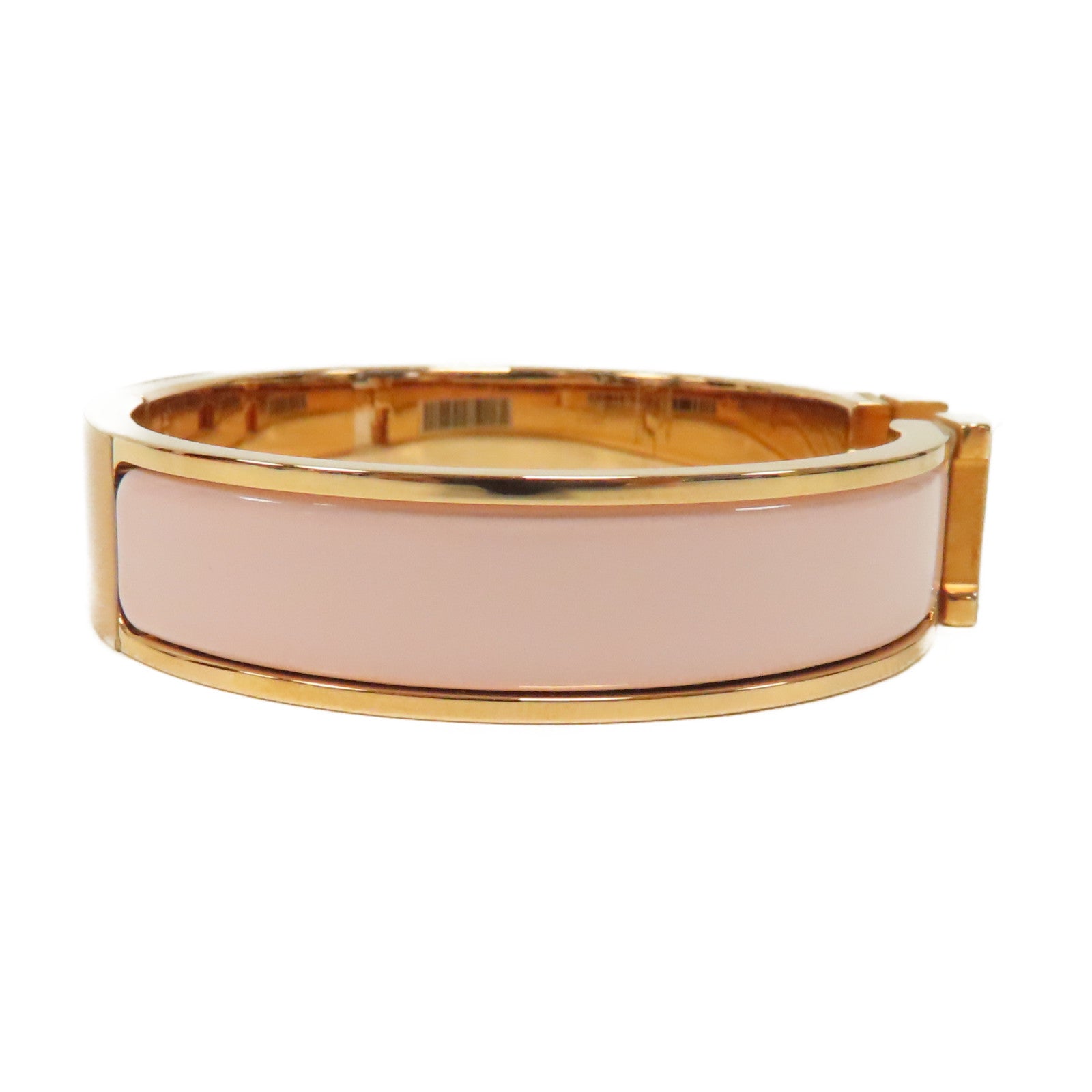 HERMES 金屬Clic H Bracelet手鐲粉紅色