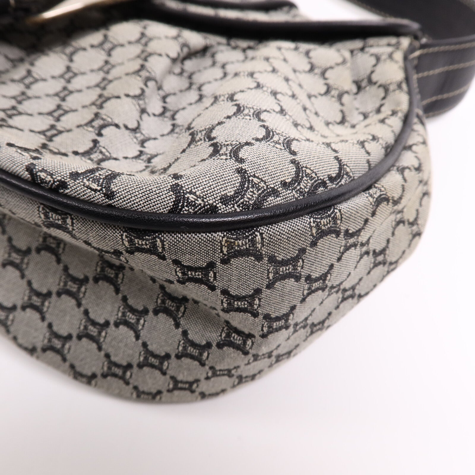 CELINE 帆布Shoulder Bag銀扣肩背袋