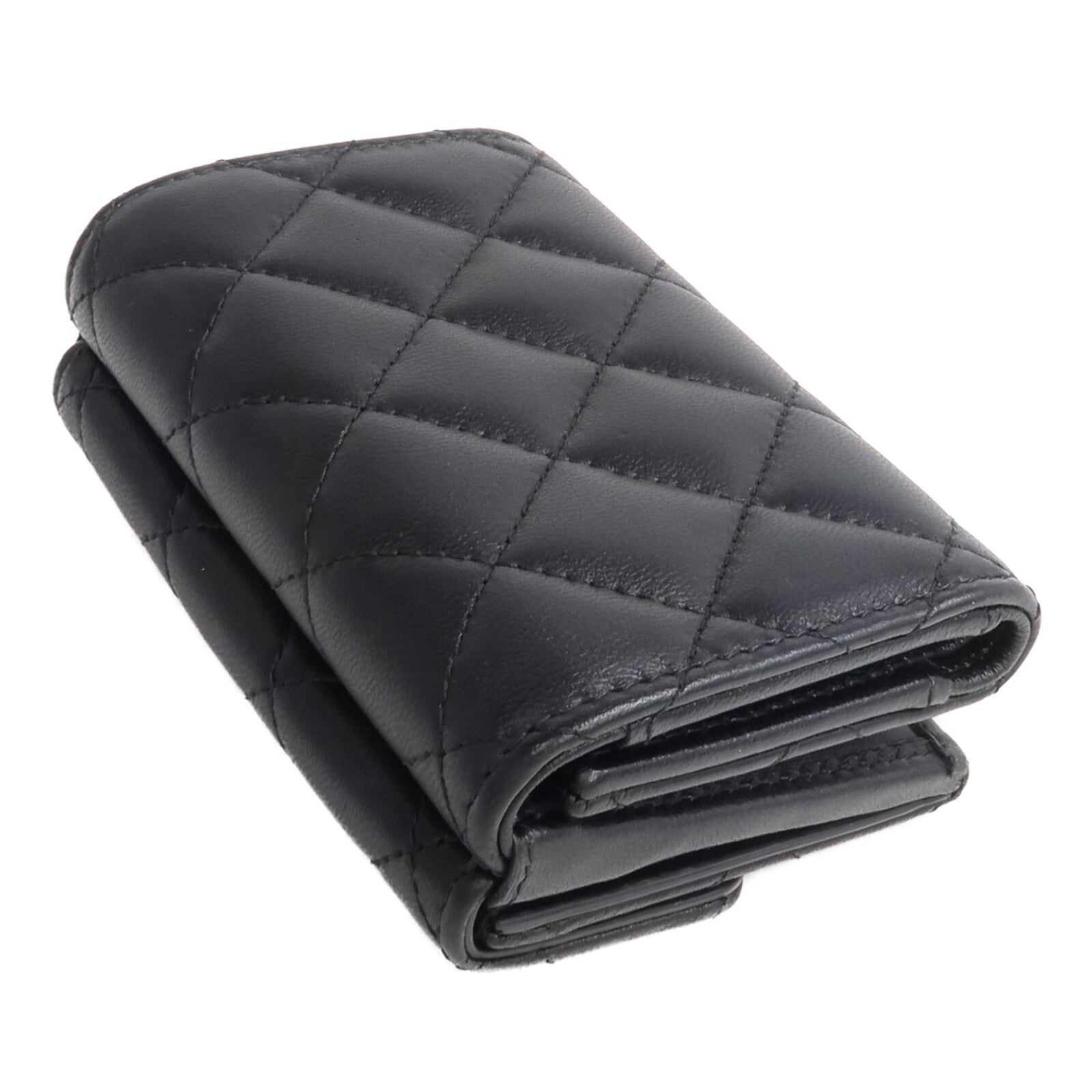 CHANEL 羊皮皮革CC Logo Flap Wallet錢包
