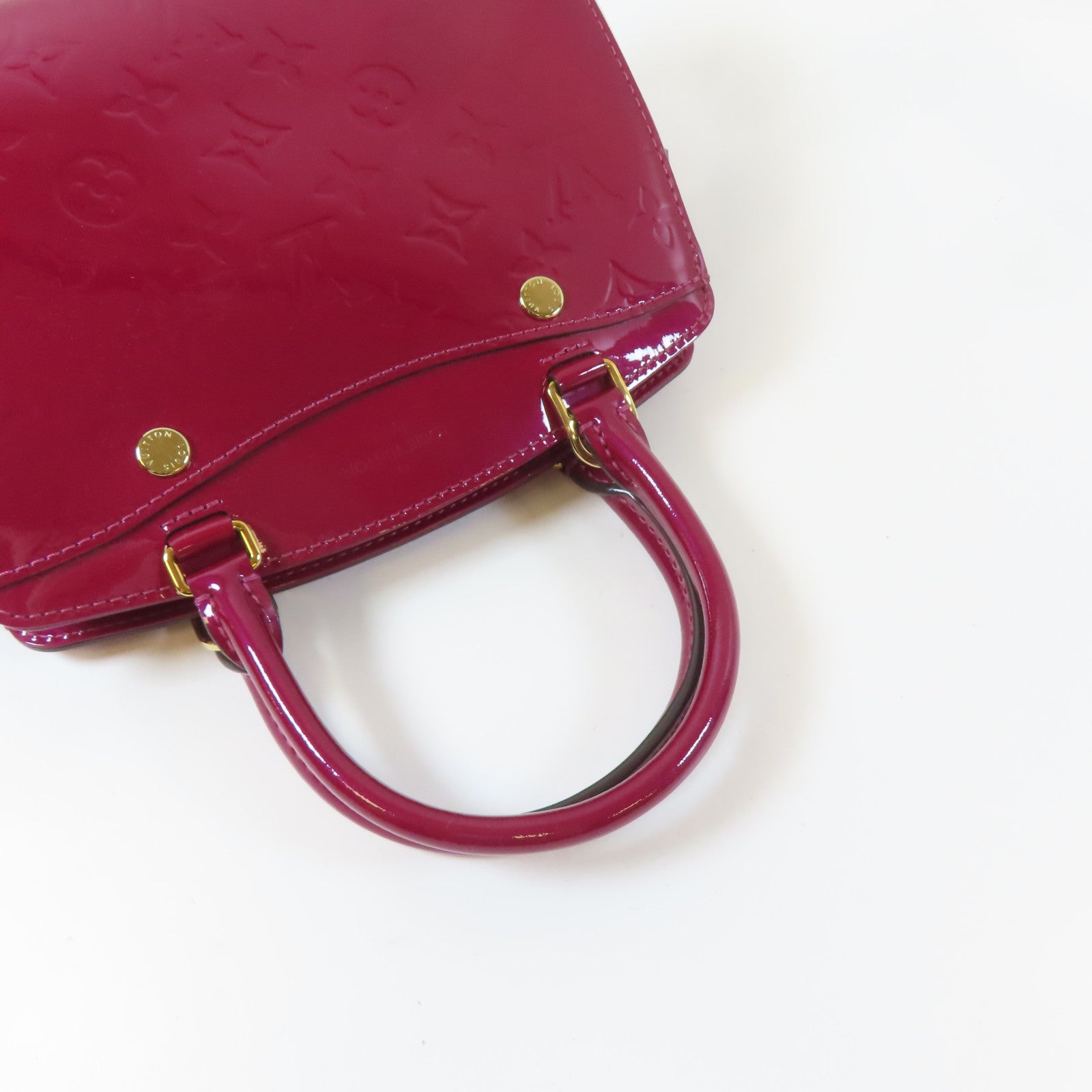 LOUIS VUITTON 【激減優惠】Vernis Brera PM金扣手挽肩背兩用袋紅色