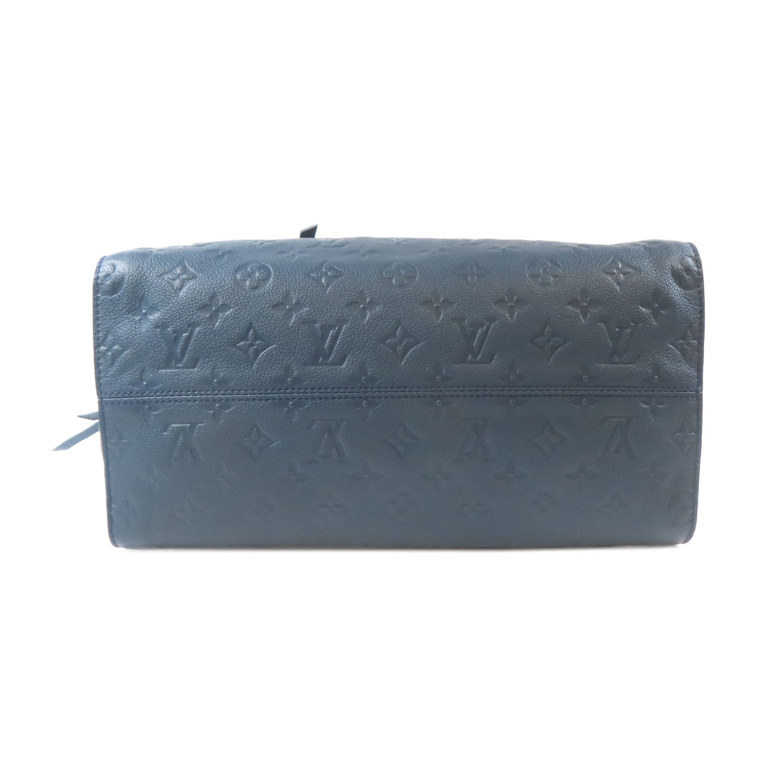 LOUIS VUITTON Monogram Empreinte Lumineuse PM金扣手挽肩背兩用袋藍色