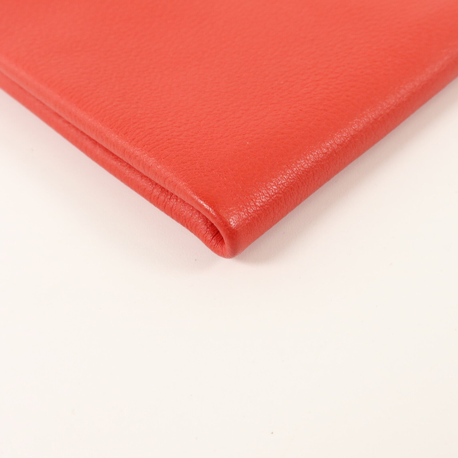 HERMES Evercolor皮革Atout Pouch 14(PM)小袋Rouge Casaque/Bleu Du Nord