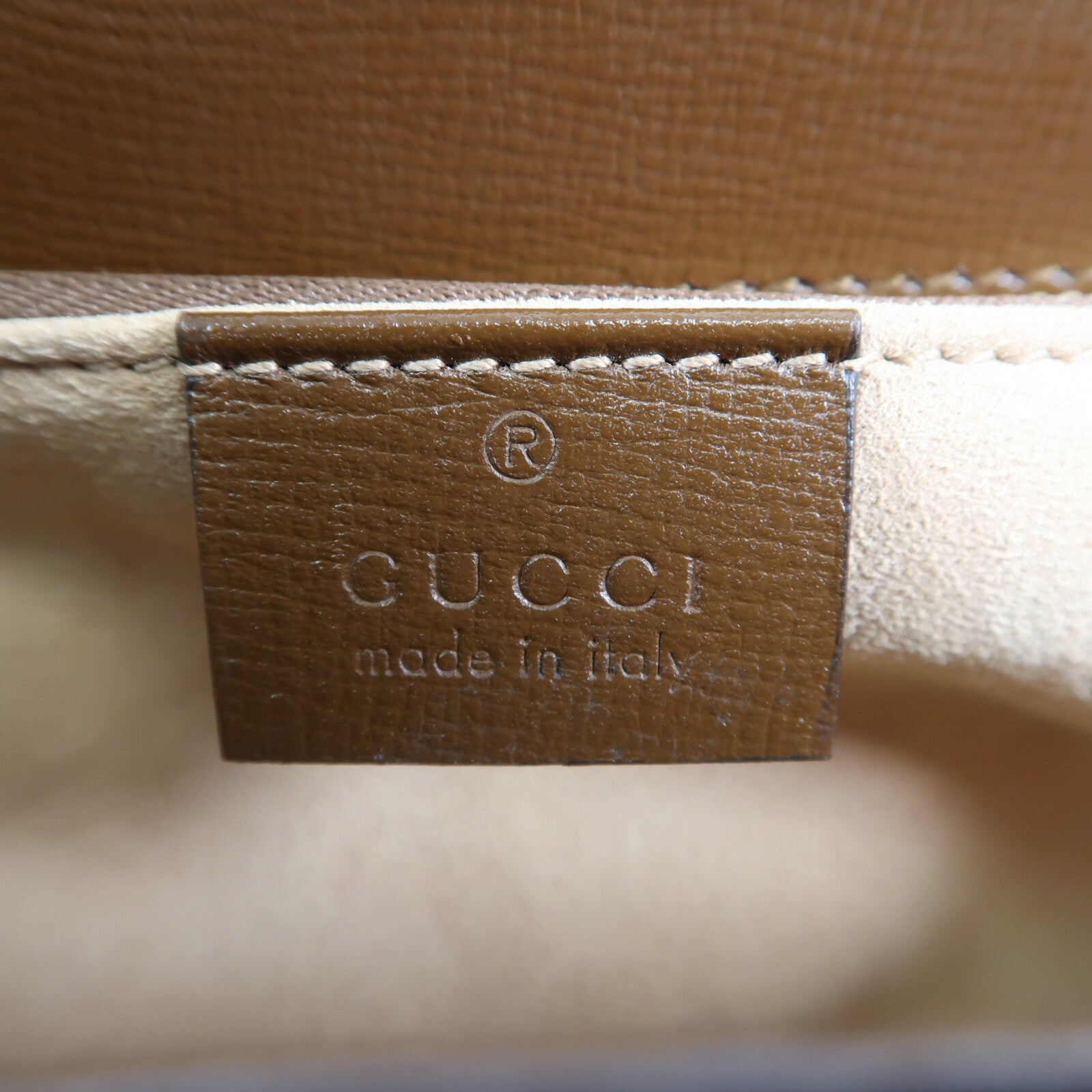 GUCCI 塗層皮革Morsebit 1955金扣肩背袋