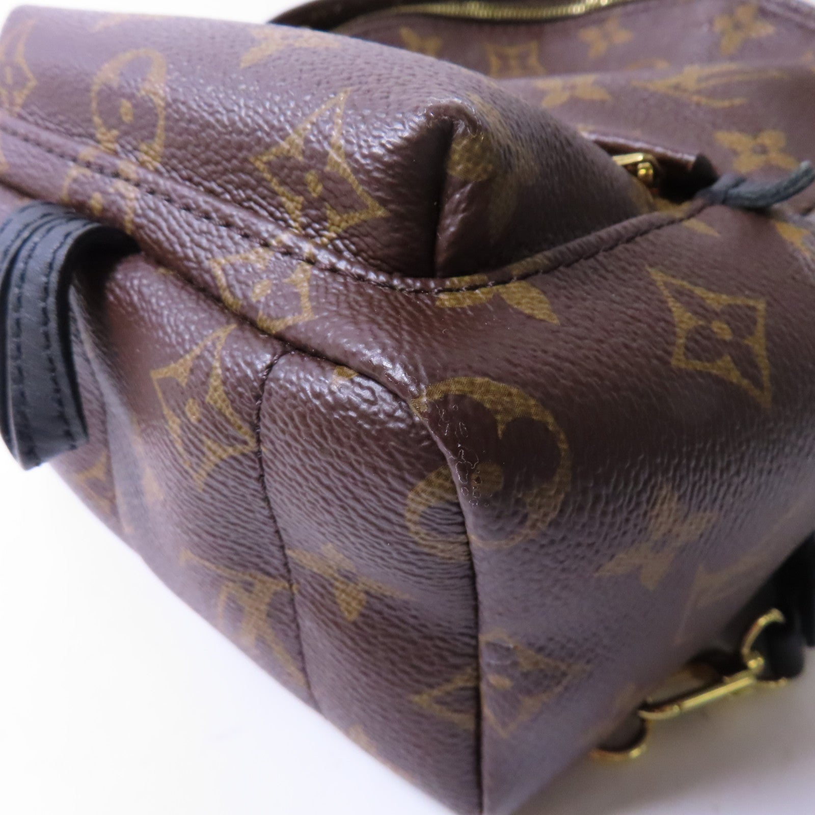 LOUIS VUITTON 【激減優惠】Monogram Palm Springs Mini金扣背包啡色