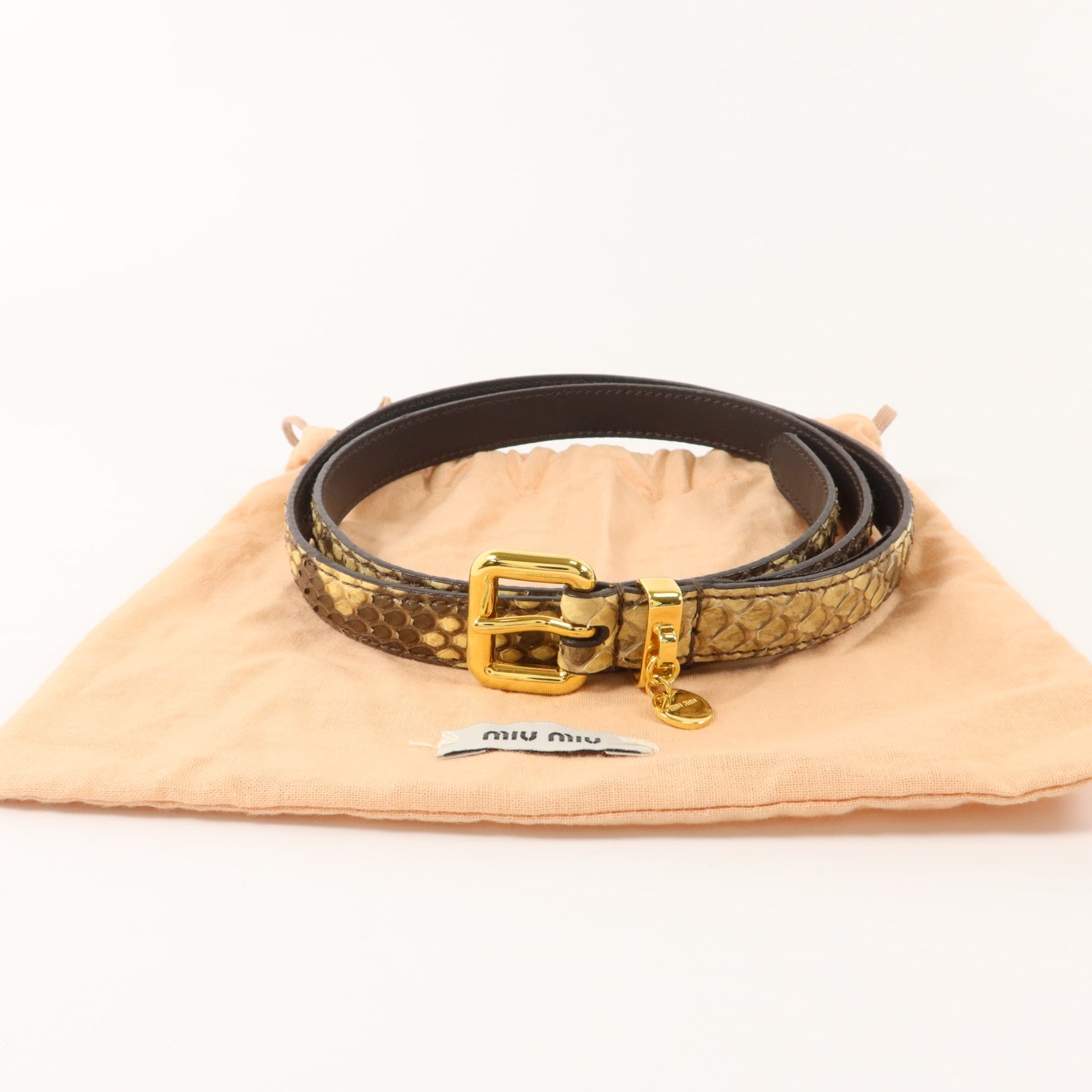 Miu Miu 蛇皮皮革Belt 80cm皮帶