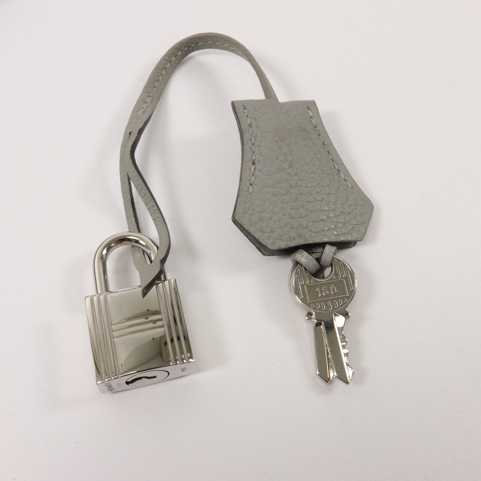 HERMES Clemence皮革Birkin 25手挽袋Gris Mouette