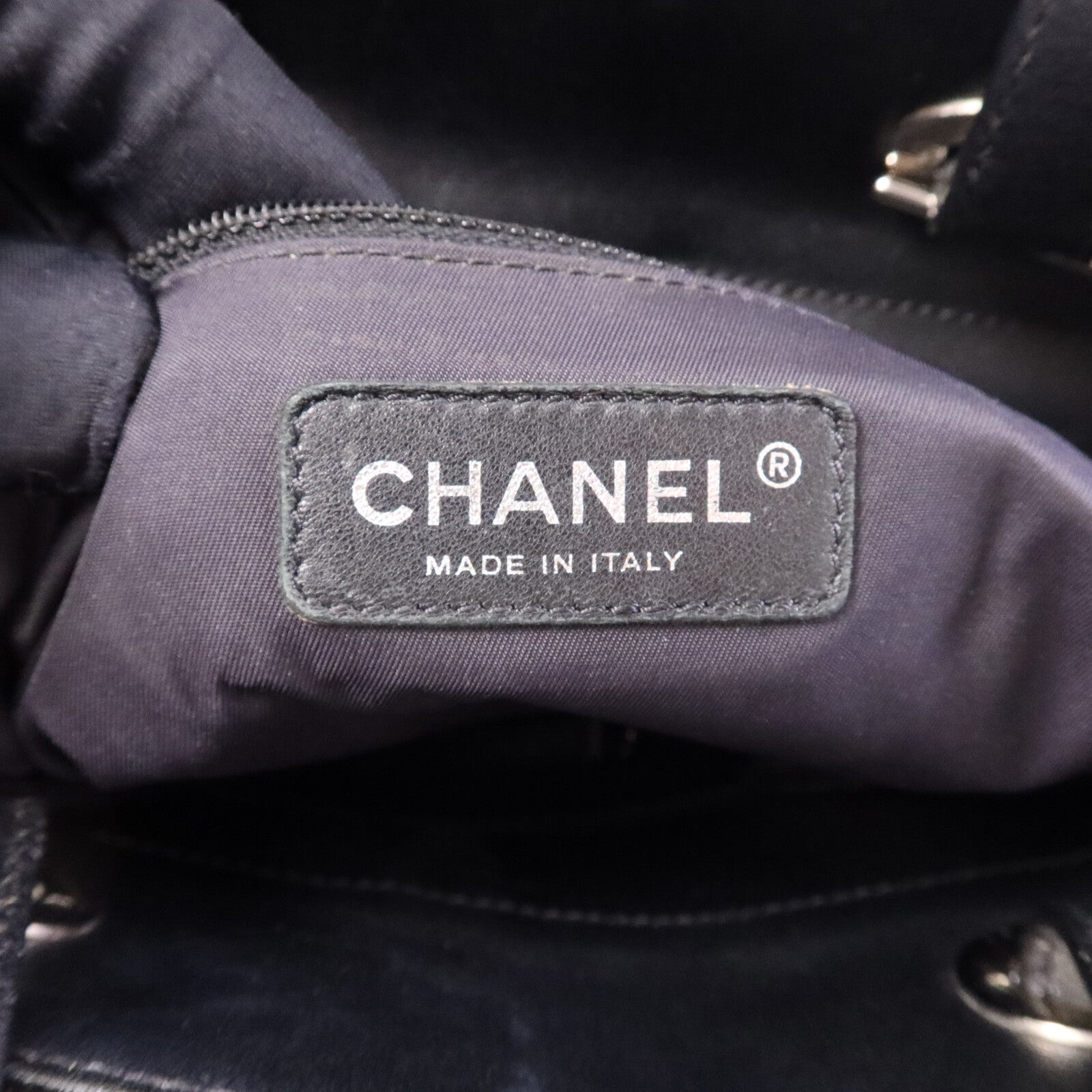 CHANEL 牛皮皮革Tote Bag銀扣手挽袋