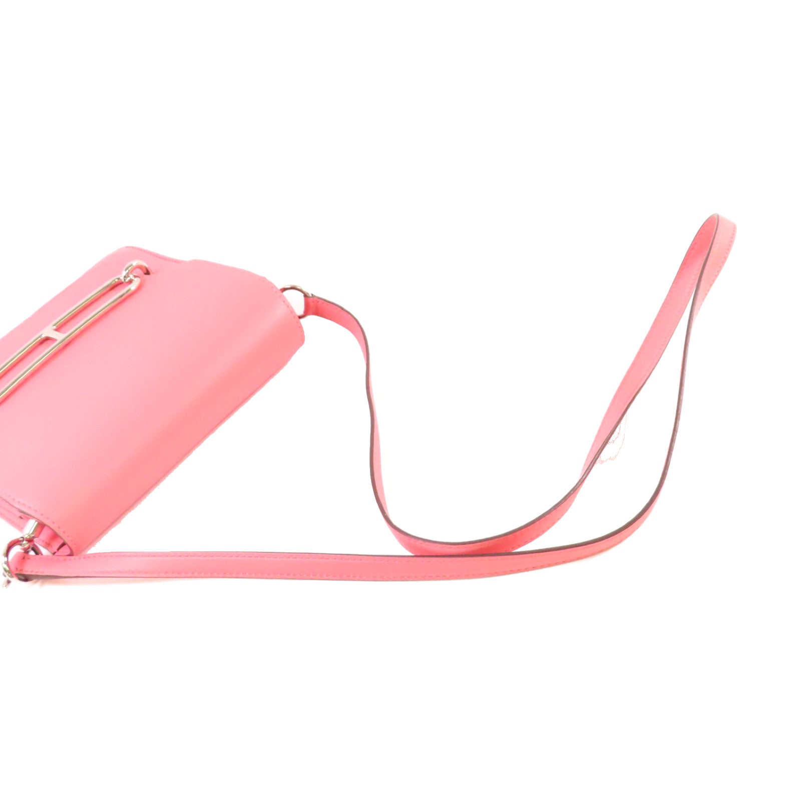 HERMES Swift皮革Mini Roulis Shoulder Bag銀扣肩背袋8W Rose Azalee/玫瑰杜鵑粉色