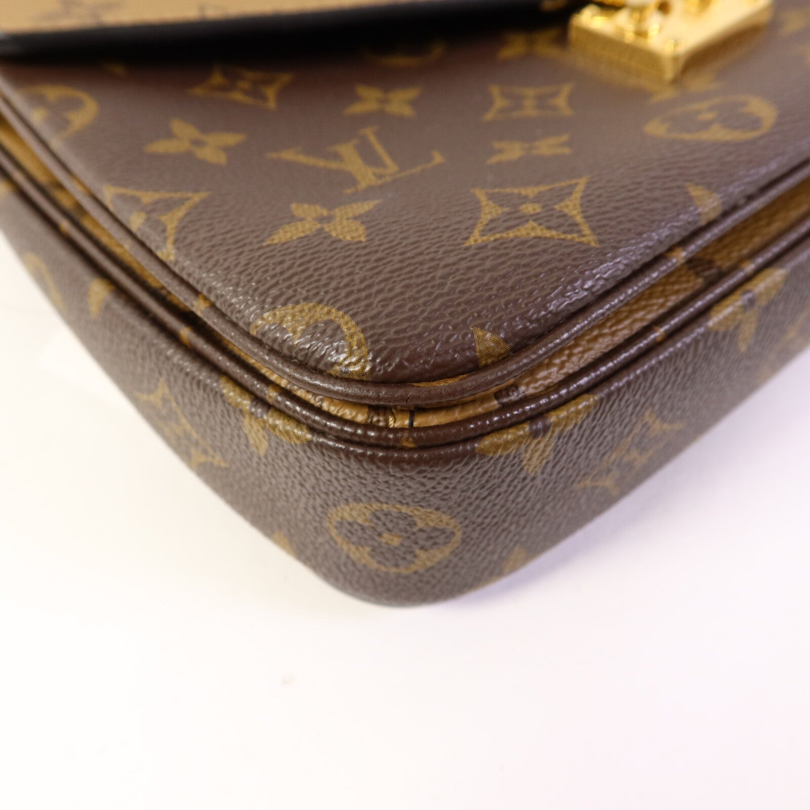 LOUIS VUITTON Monogram Reverse Pochette Metis金扣手挽肩背兩用袋