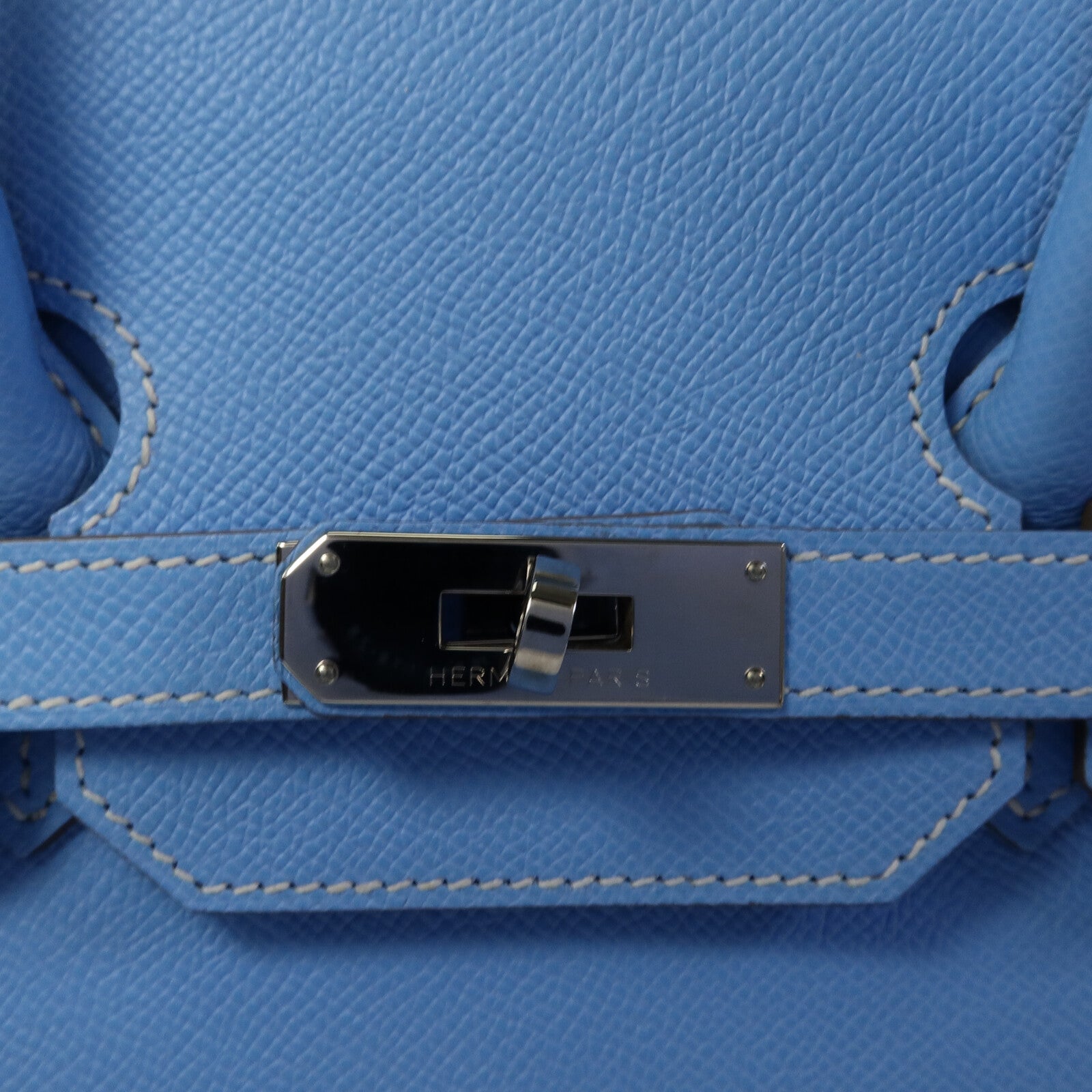 HERMES Epsom皮革Birkin 35手挽袋Celeste/Mykonos