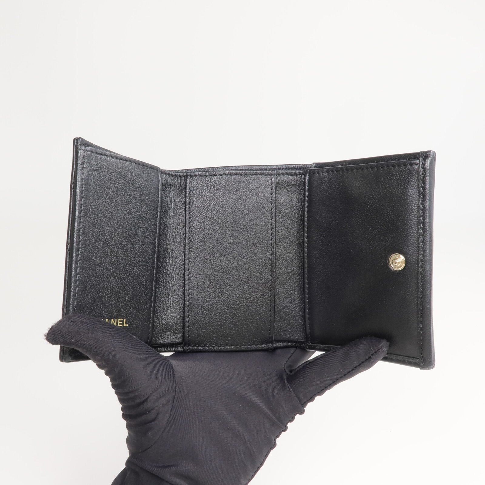 CHANEL 羊皮皮革CC Logo Flap Wallet錢包