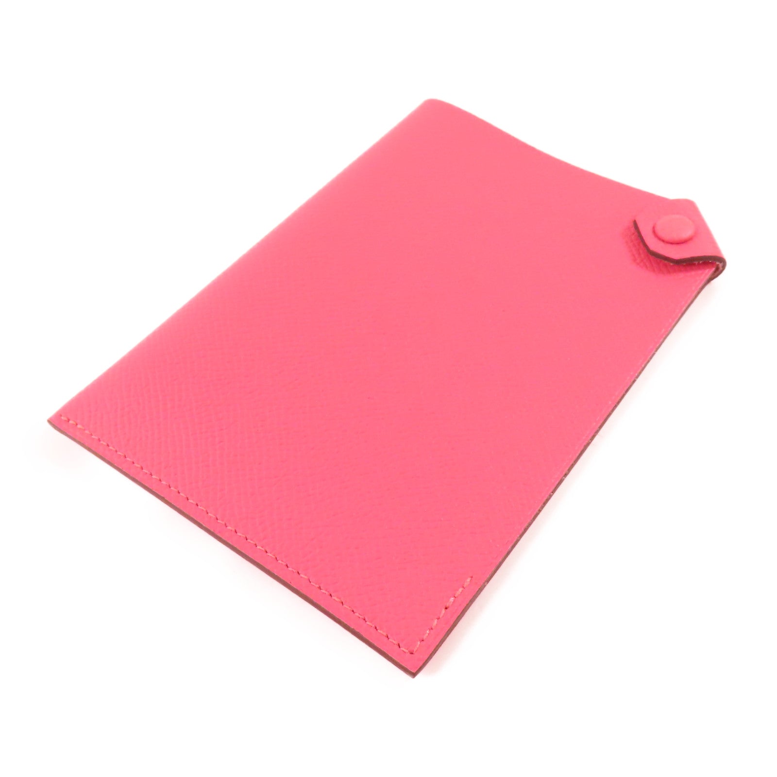 HERMES 【激減優惠】Epsom皮革Passport Case銀扣護照套Rose Azalee