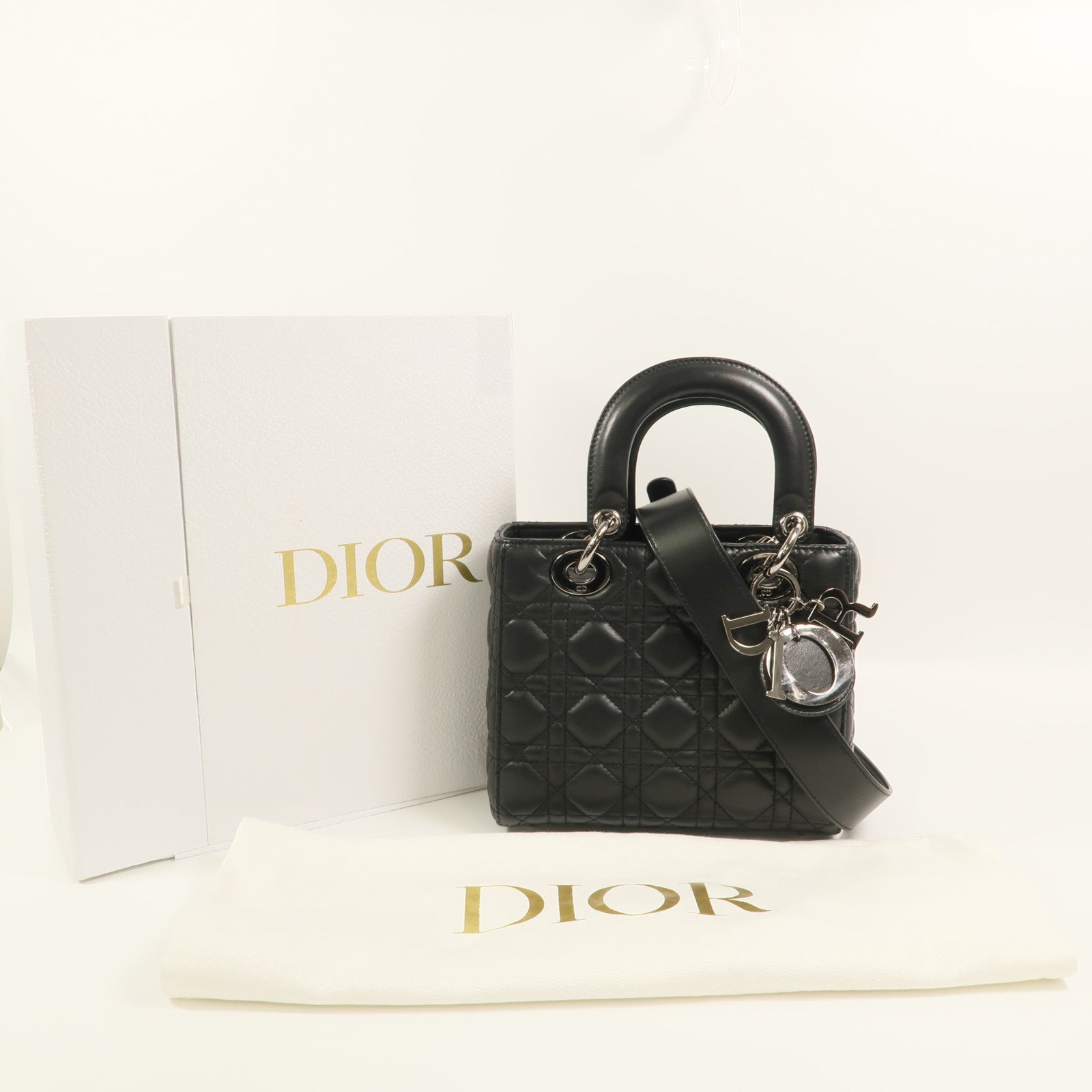 Dior 羊皮皮革Lady Dior手挽肩背兩用袋