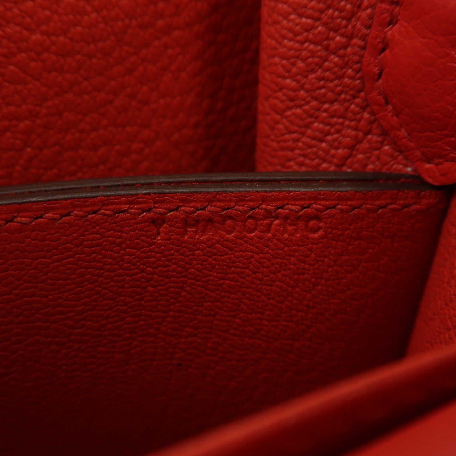 HERMES Evercolor皮革Mini Roulis金扣肩背袋Rouge Casaque法拉利紅