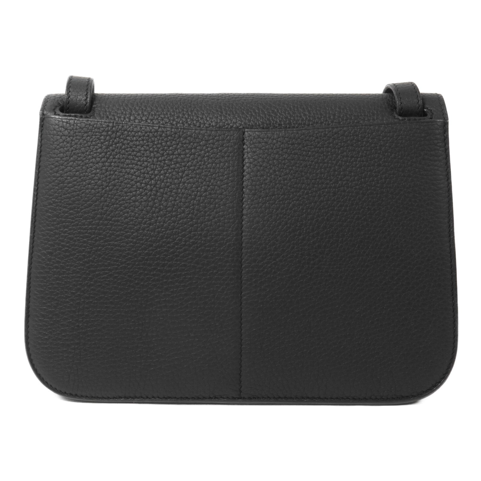 HERMES Clemence皮革Halzan 25手挽肩背兩用袋Noir