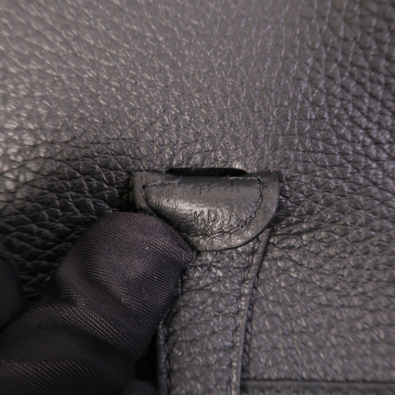 HERMES Clemence皮革Evelyne 23銀扣肩背袋Noir
