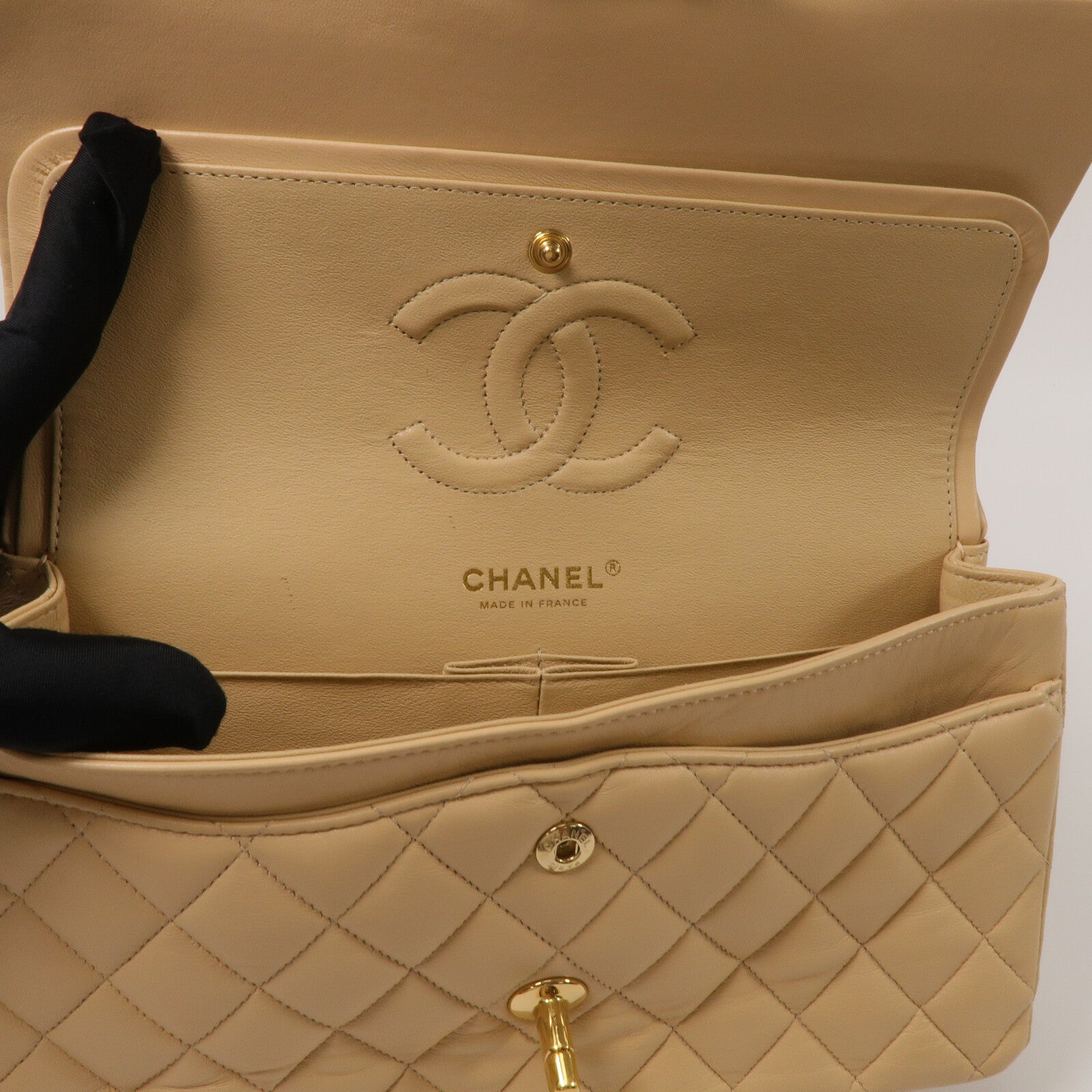 CHANEL Classic 25銀扣鏈帶肩背袋