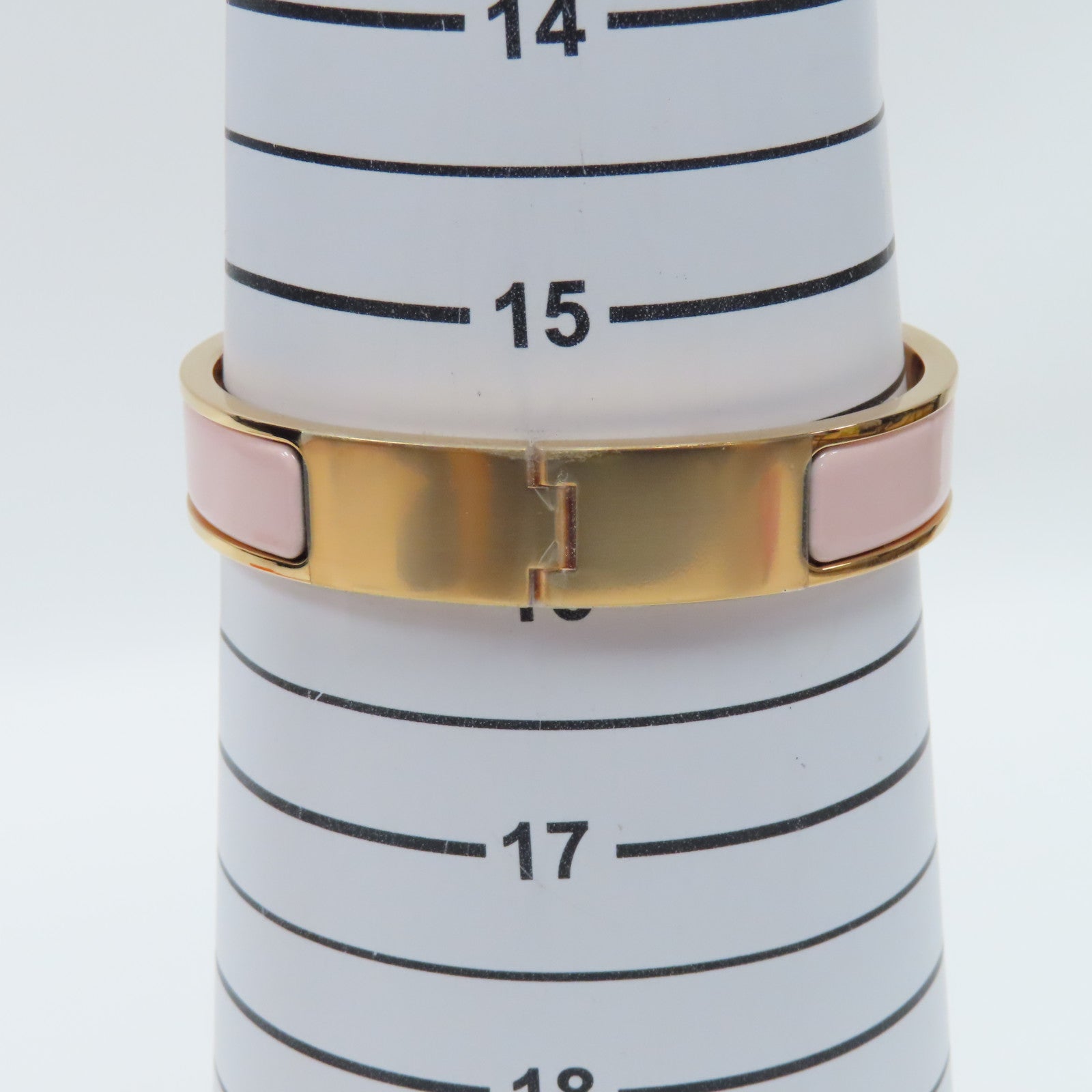 HERMES 金屬Clic H Bracelet手鐲粉紅色