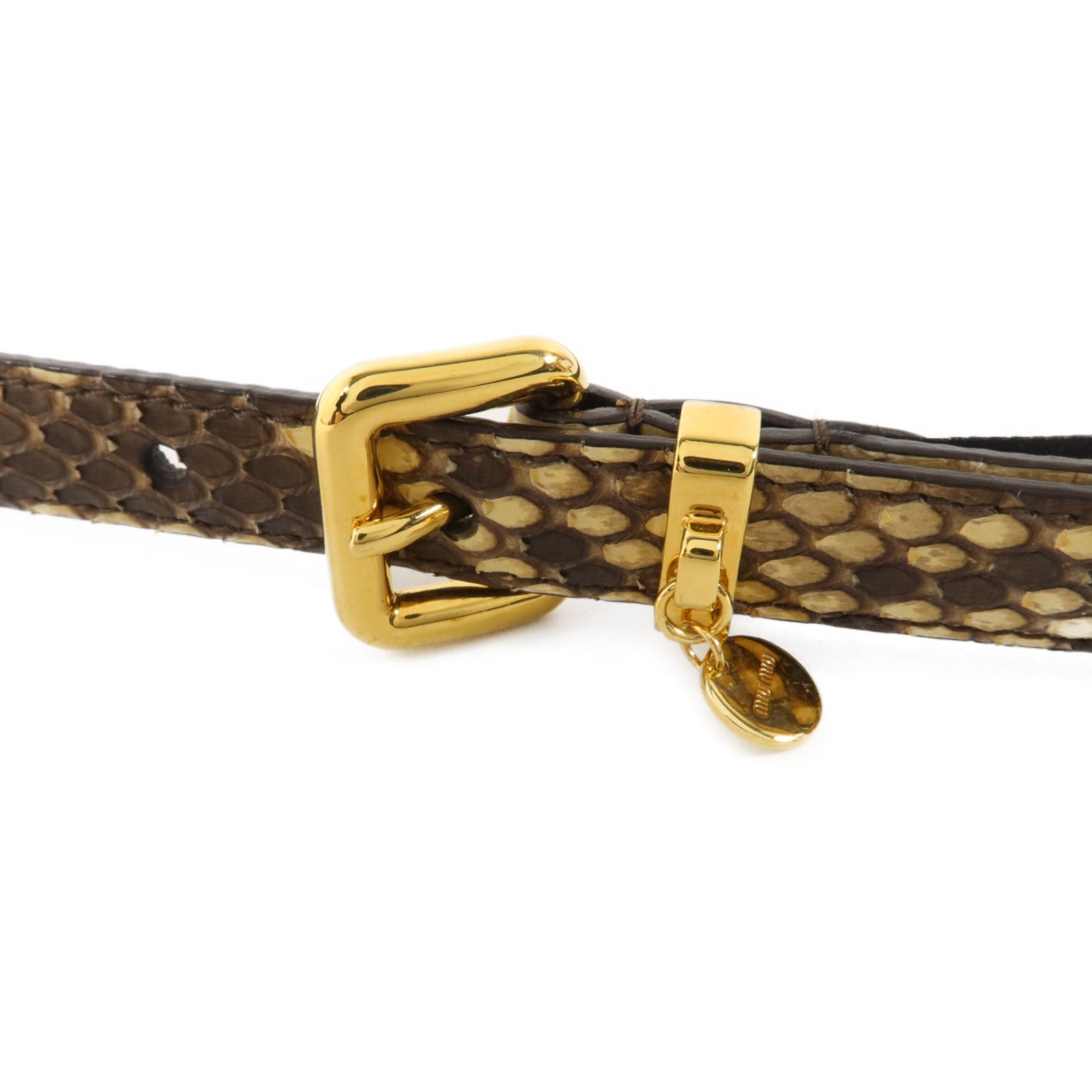 Miu Miu 蛇皮皮革Belt 80cm皮帶